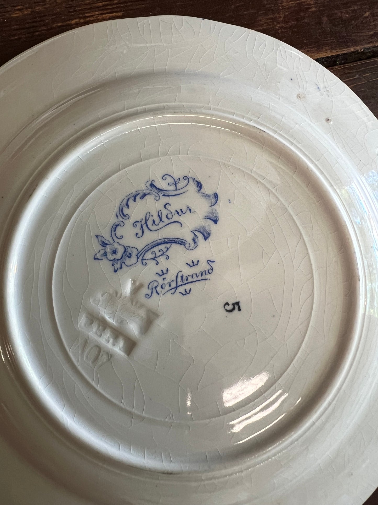 2 st blåvita assietter - Hildur Rörstrand