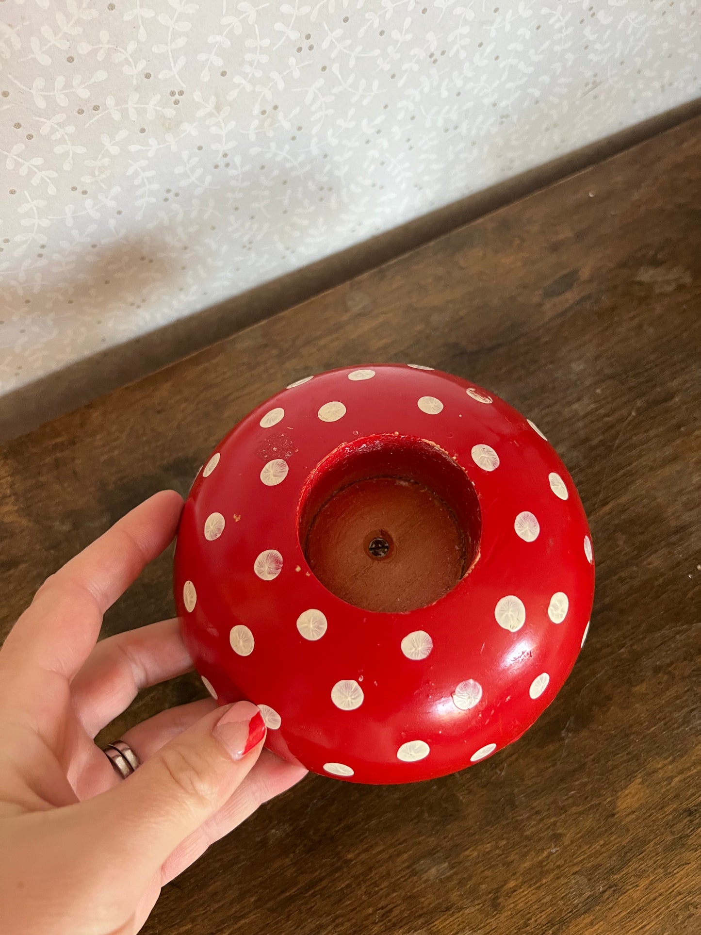 Flugsvamp ljusstake för mindre blockljus eller värmeljus