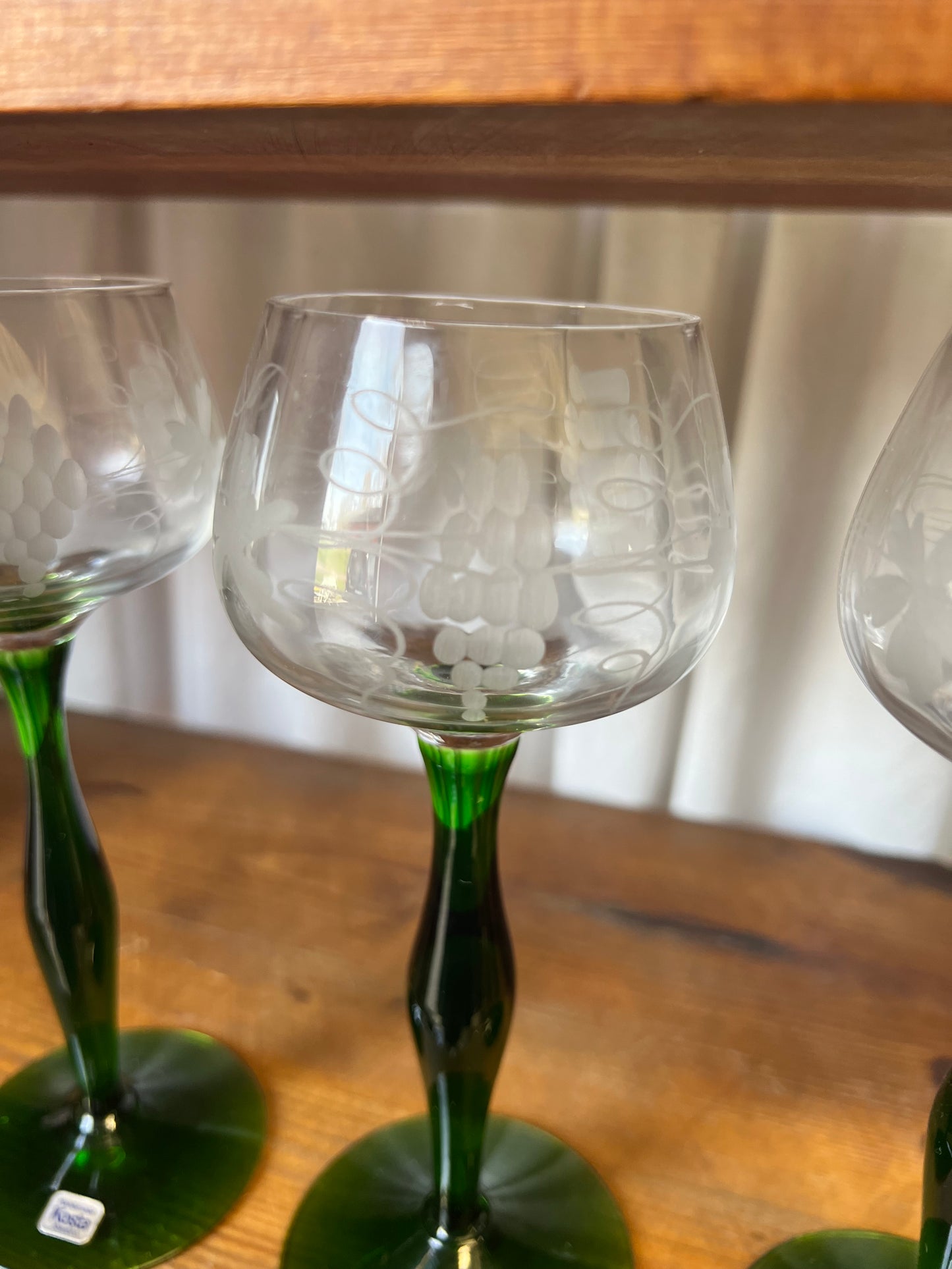 3st gröna höga glas Kosta Boda
