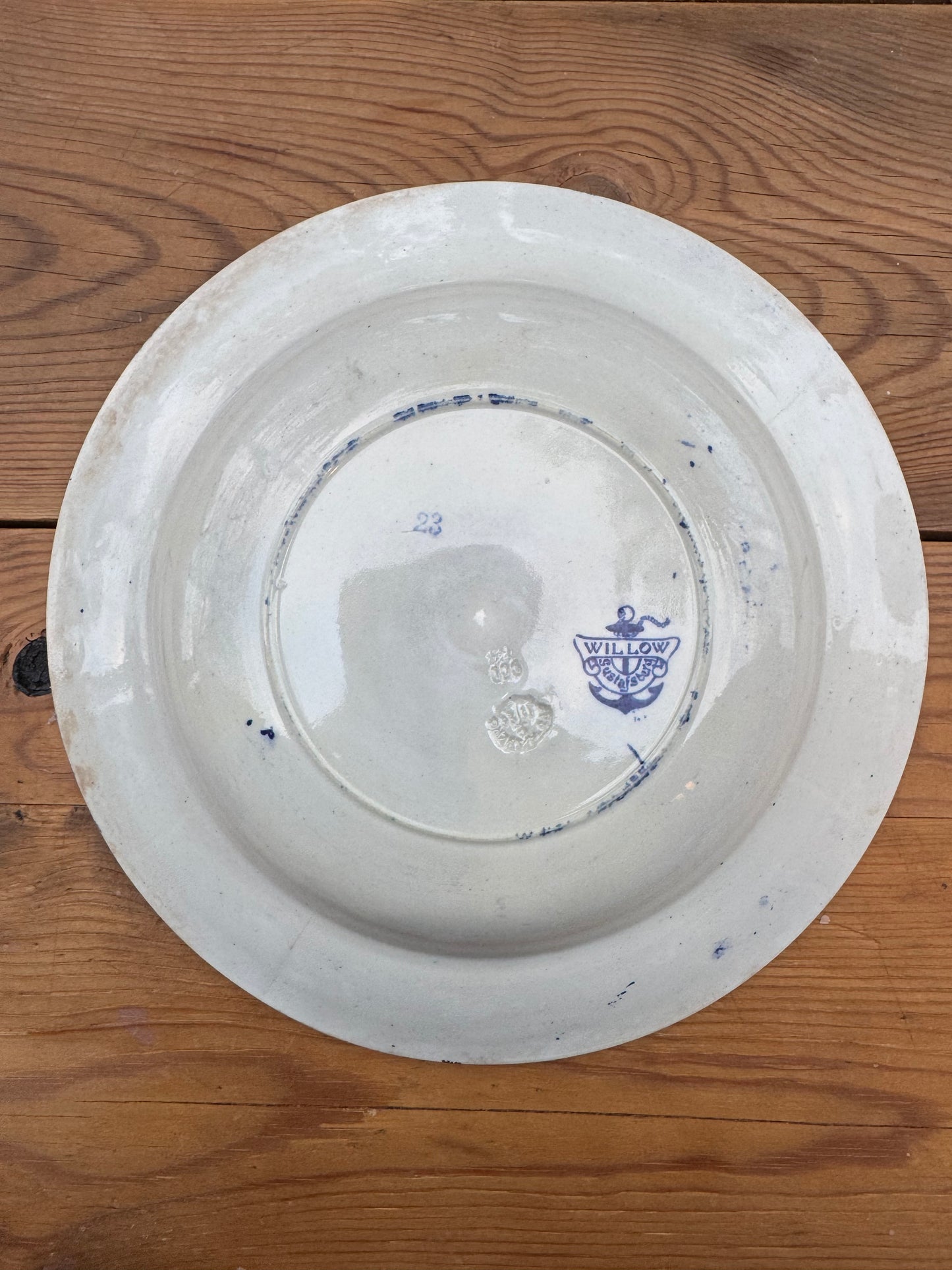 Blåvit djup tallrik Willow Old Gustafsberg