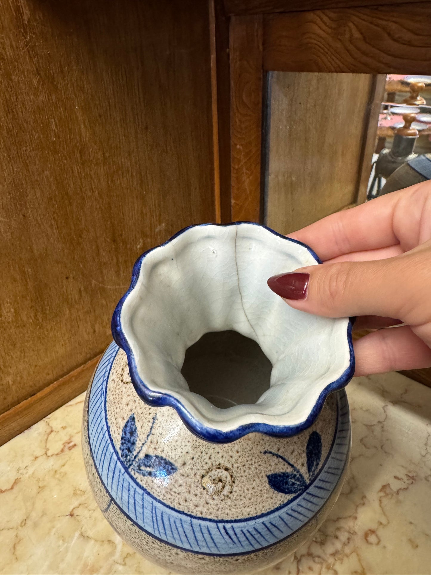 Handmålad vas Rörstrand