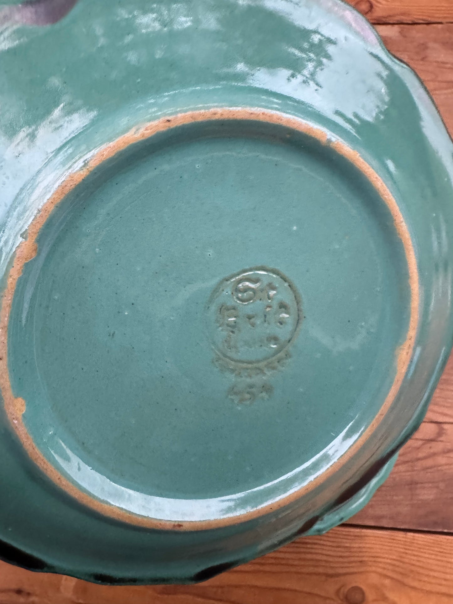 6st S:t Eriks Uppsala Ekeby grön assiett/fat