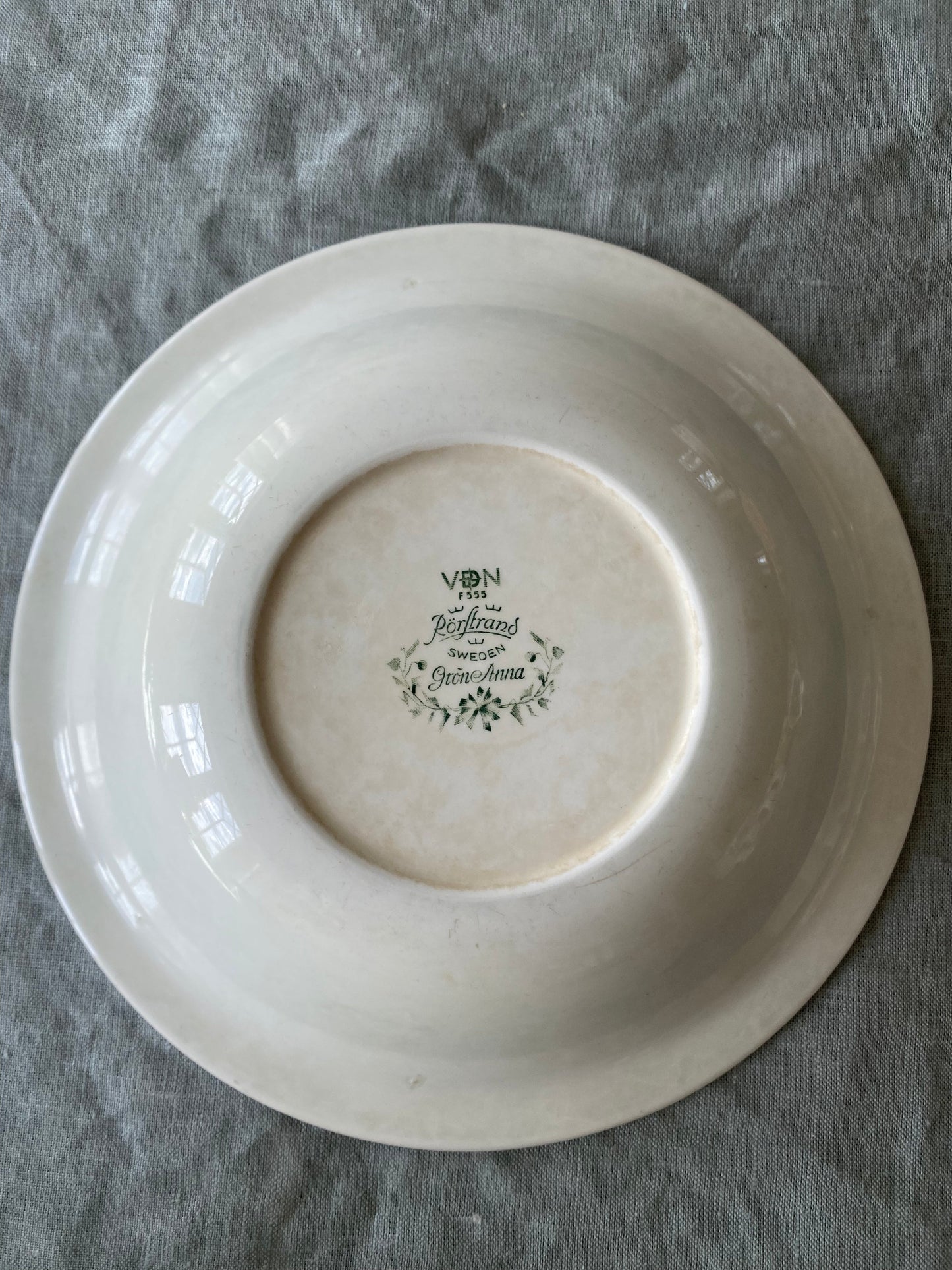 4st GRÖN ANNA djup tallrik / dessertskål