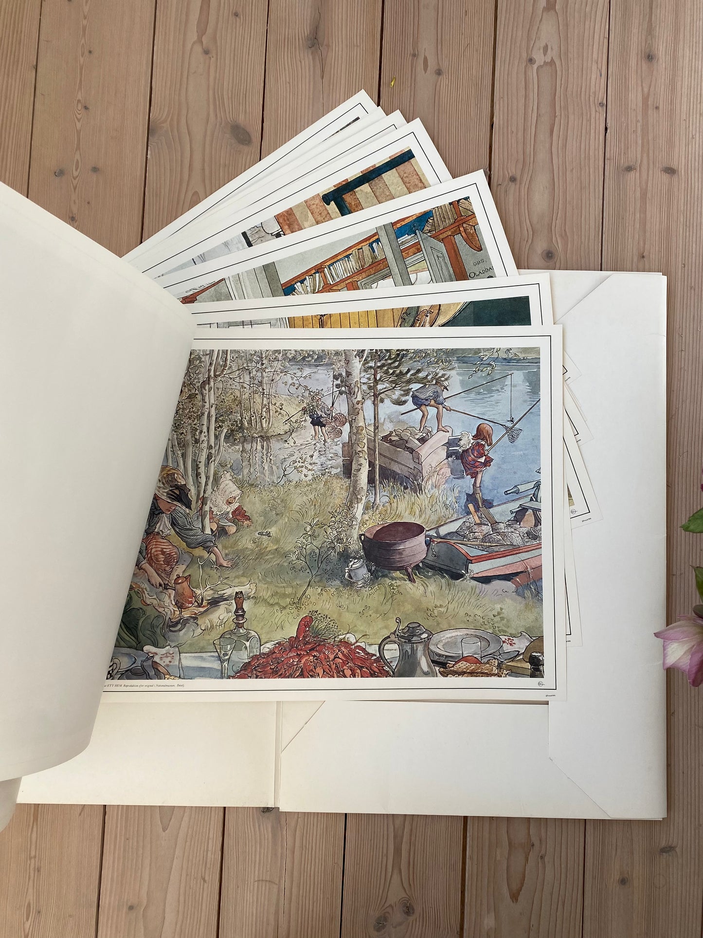 Carl Larsson samlingsmapp med 12 motiv