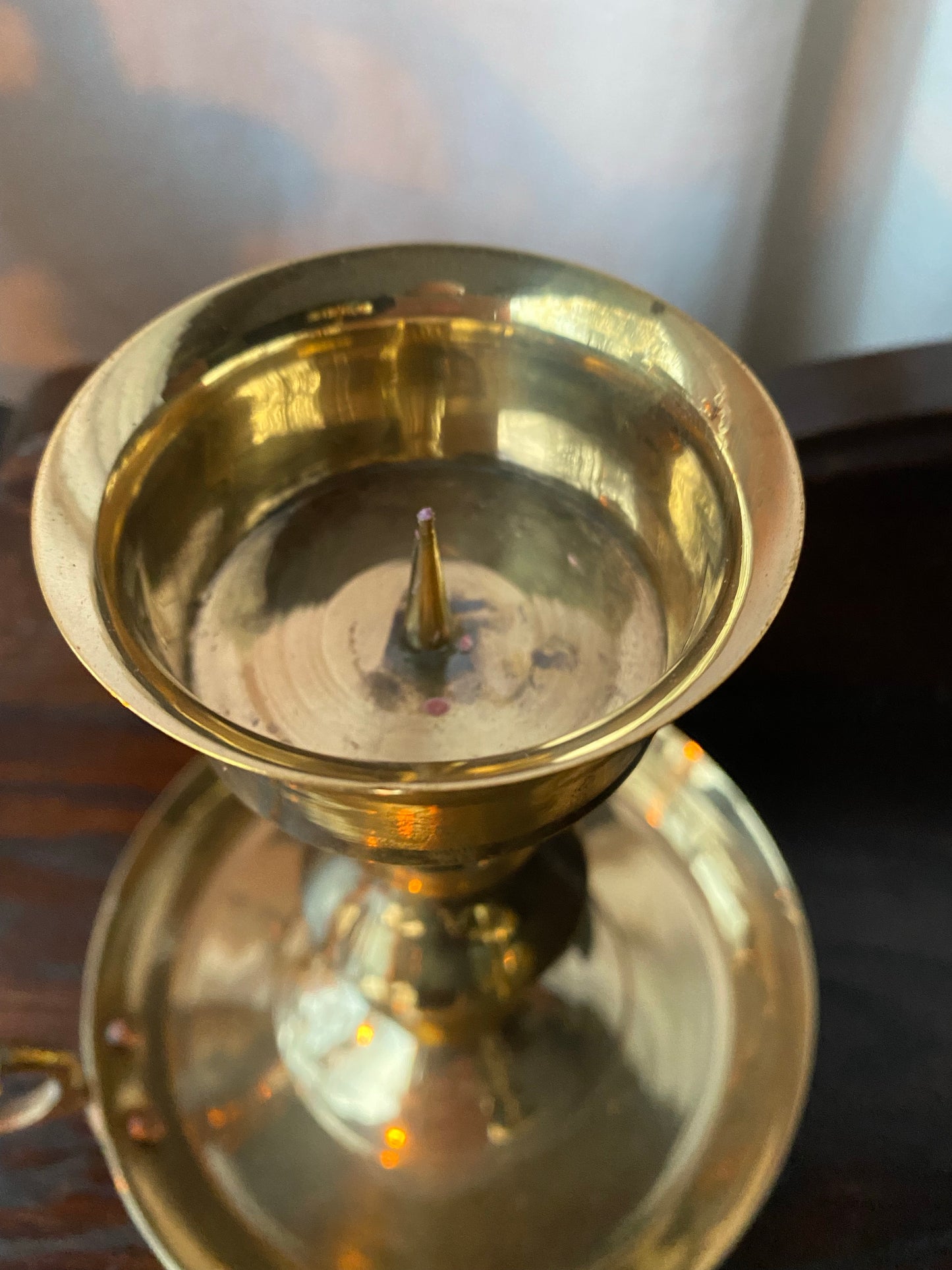 Unik stumpljusstake i mässing