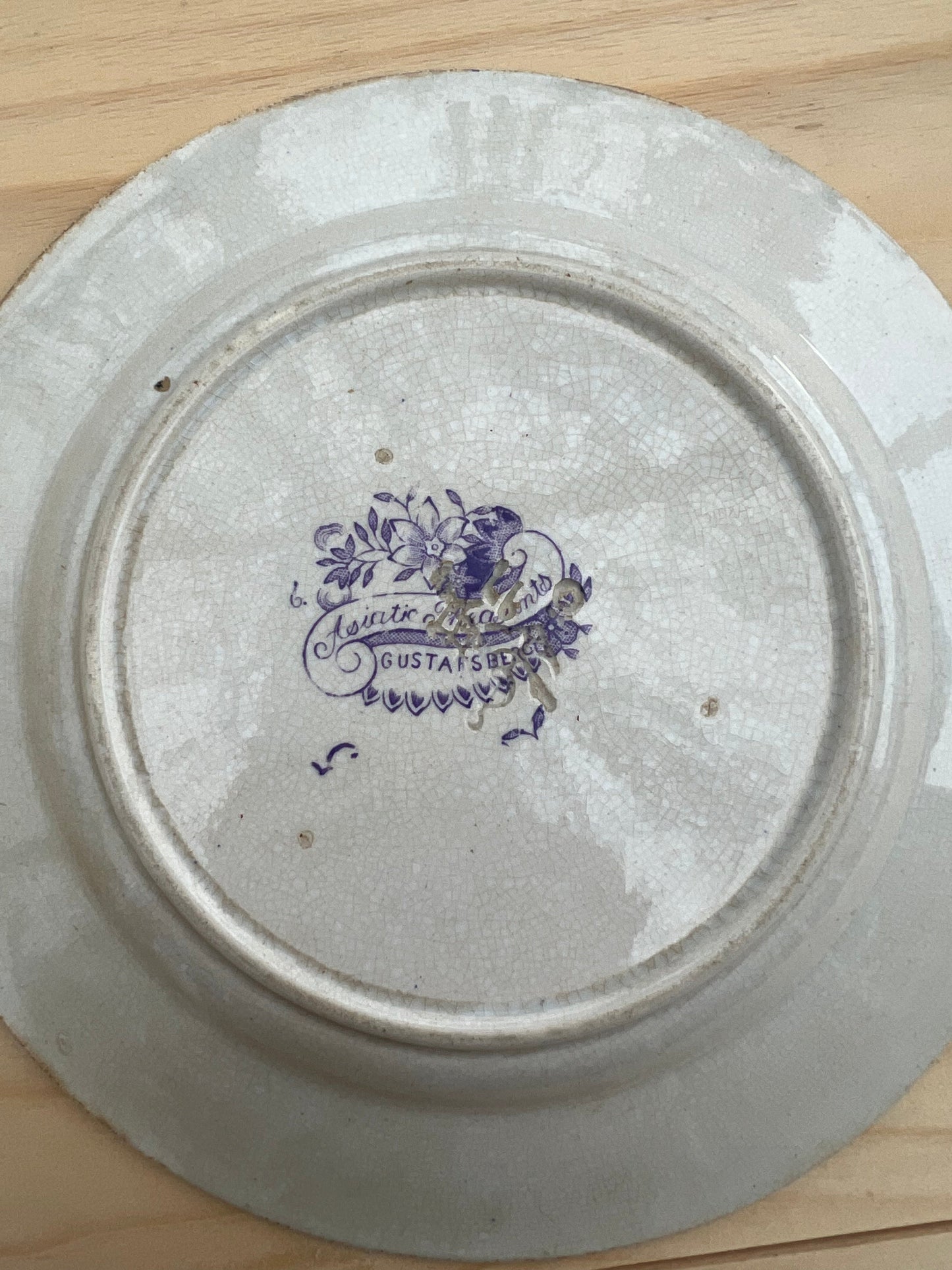 Assiett i lila, Asiatic Pheasants Gustafsberg