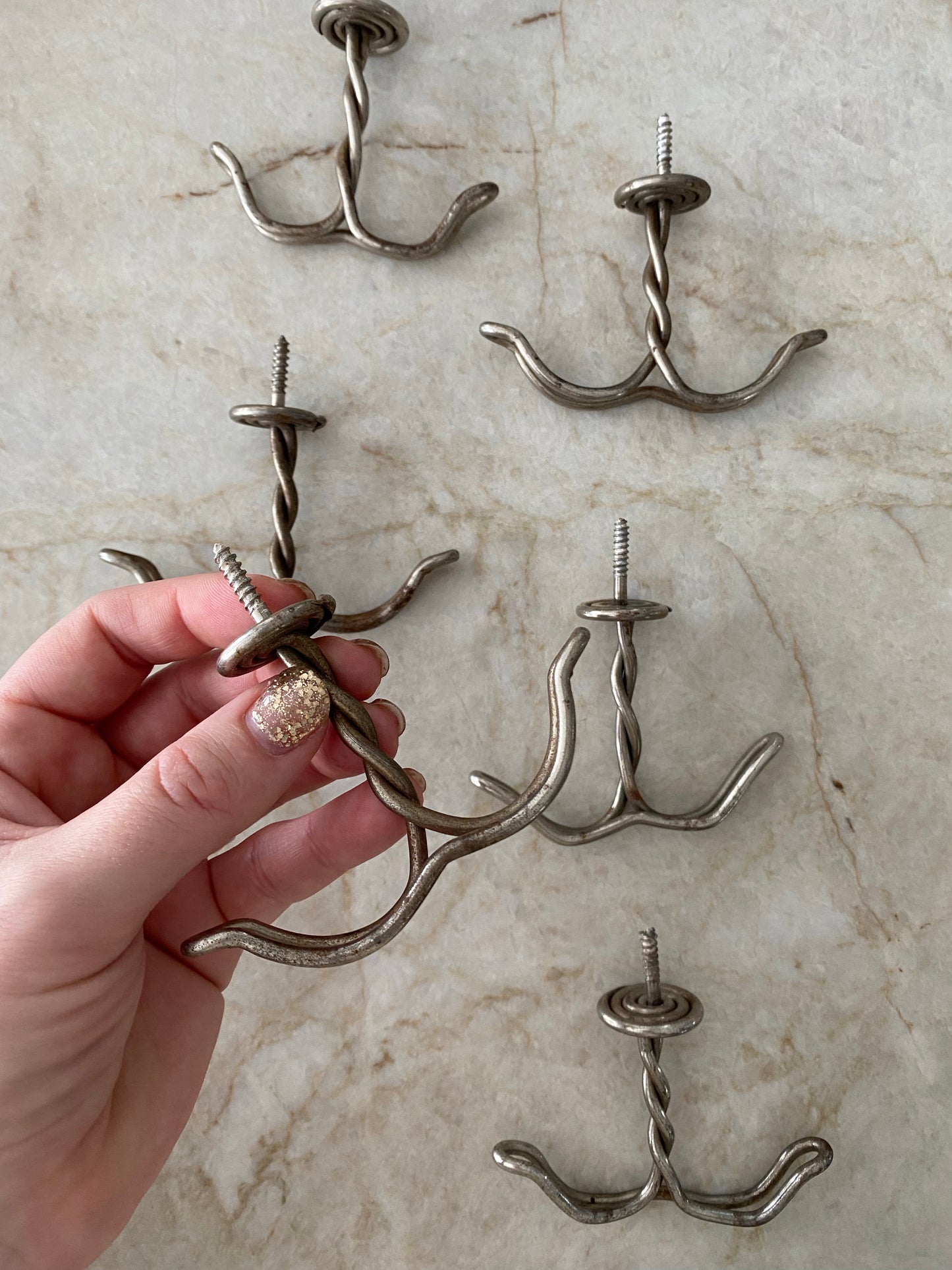 Äldre ankarkrokar till hatthylla? 6st