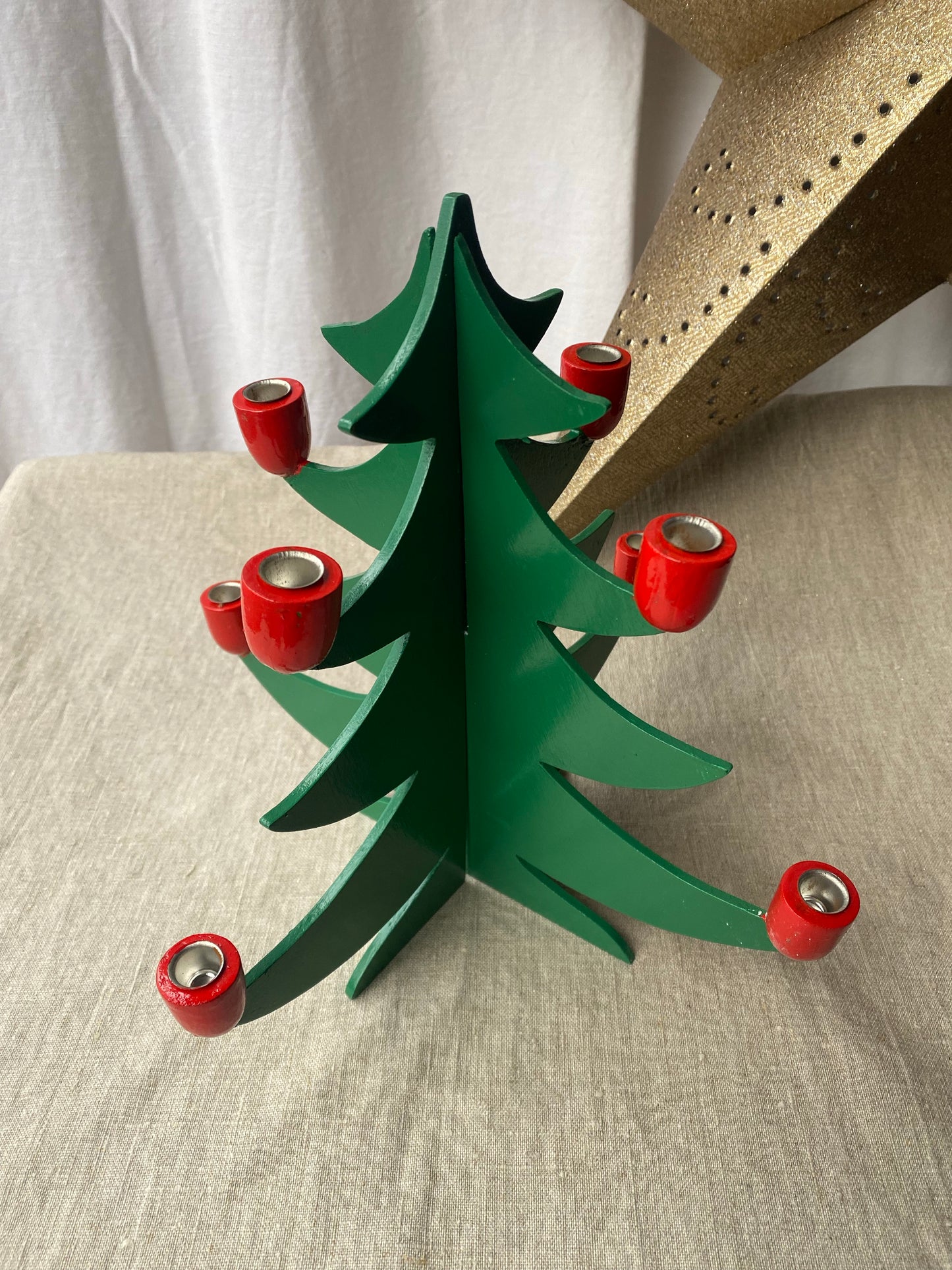 Trägran för julgransljus