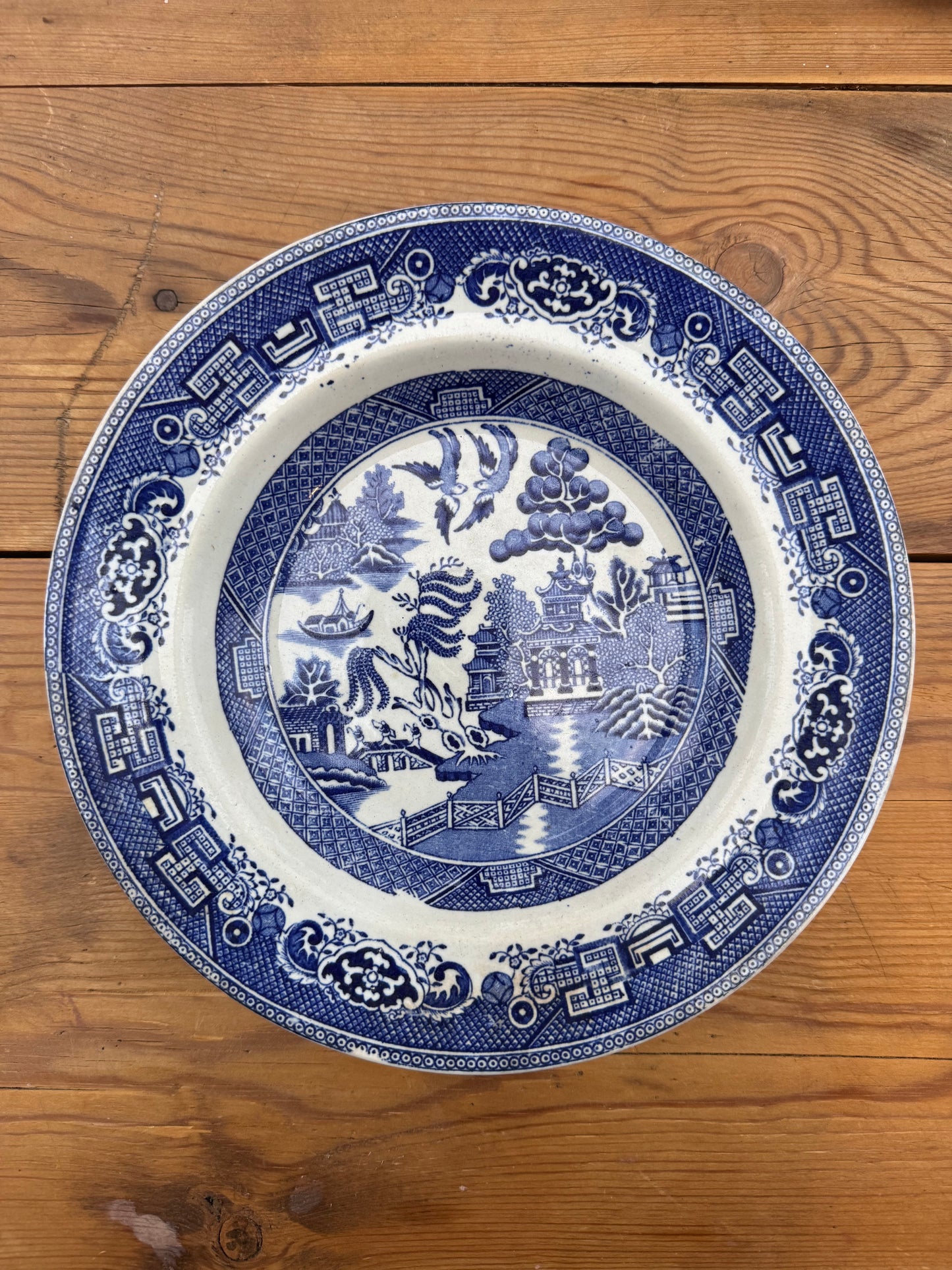 Blåvit djup tallrik Willow Old Gustafsberg