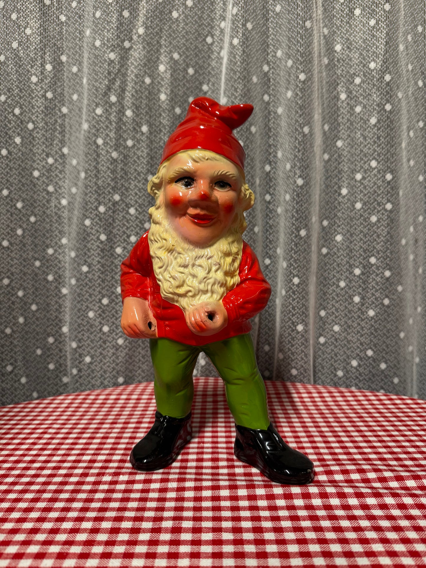 Äldre stor tomte i porslin