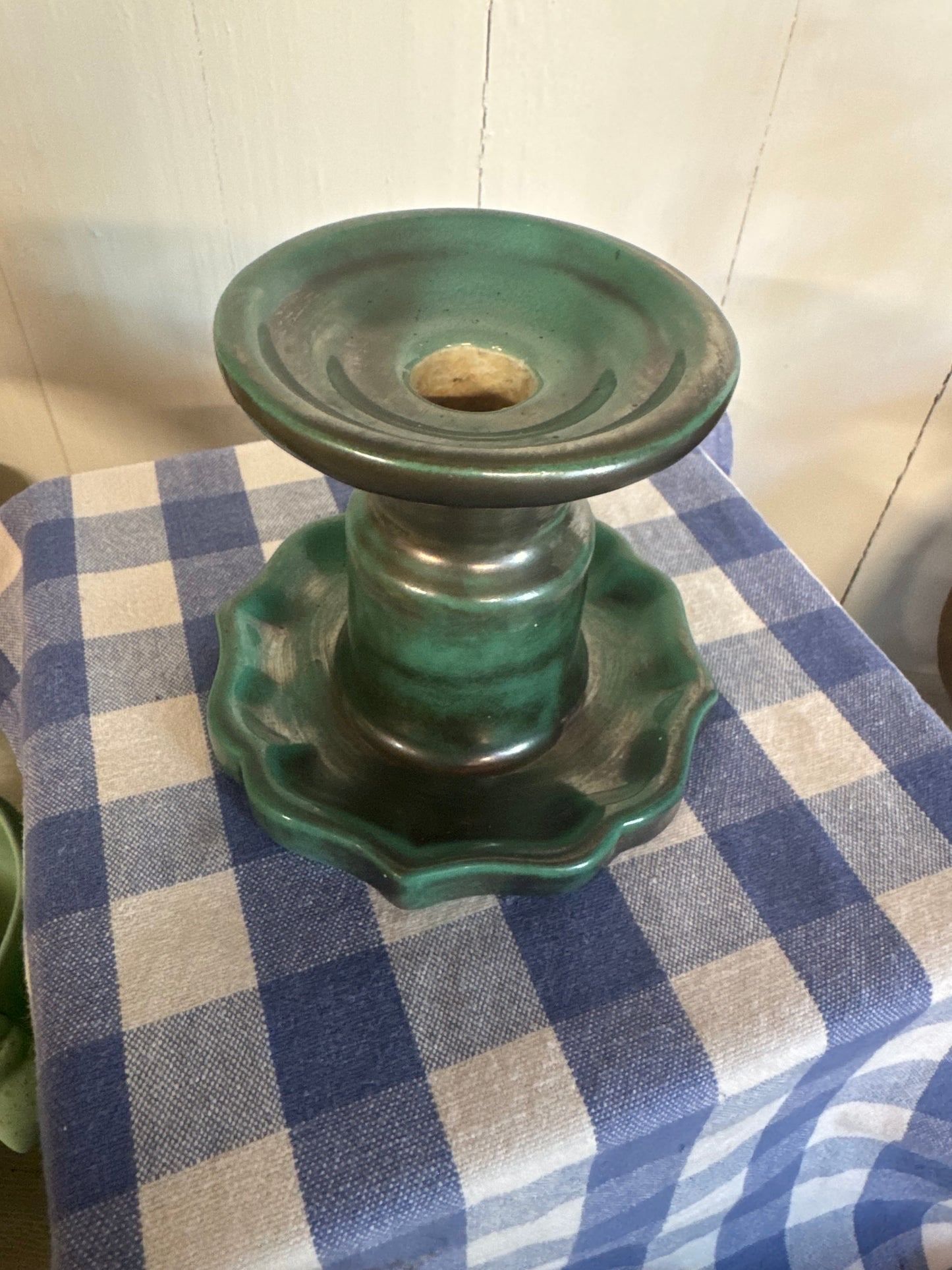 Grön ljusstake