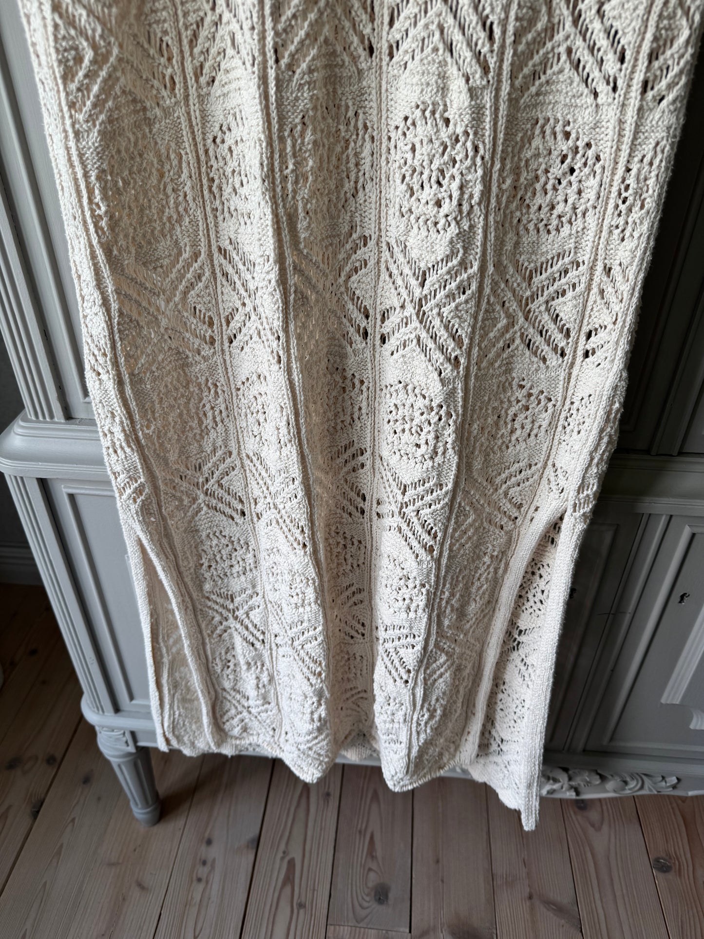 Virkad långklänning