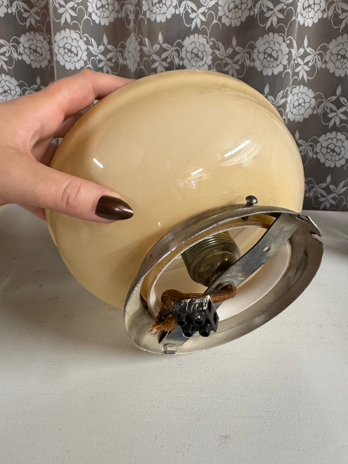 Art Deco-plafond i opalinglas – 1930/40-tal