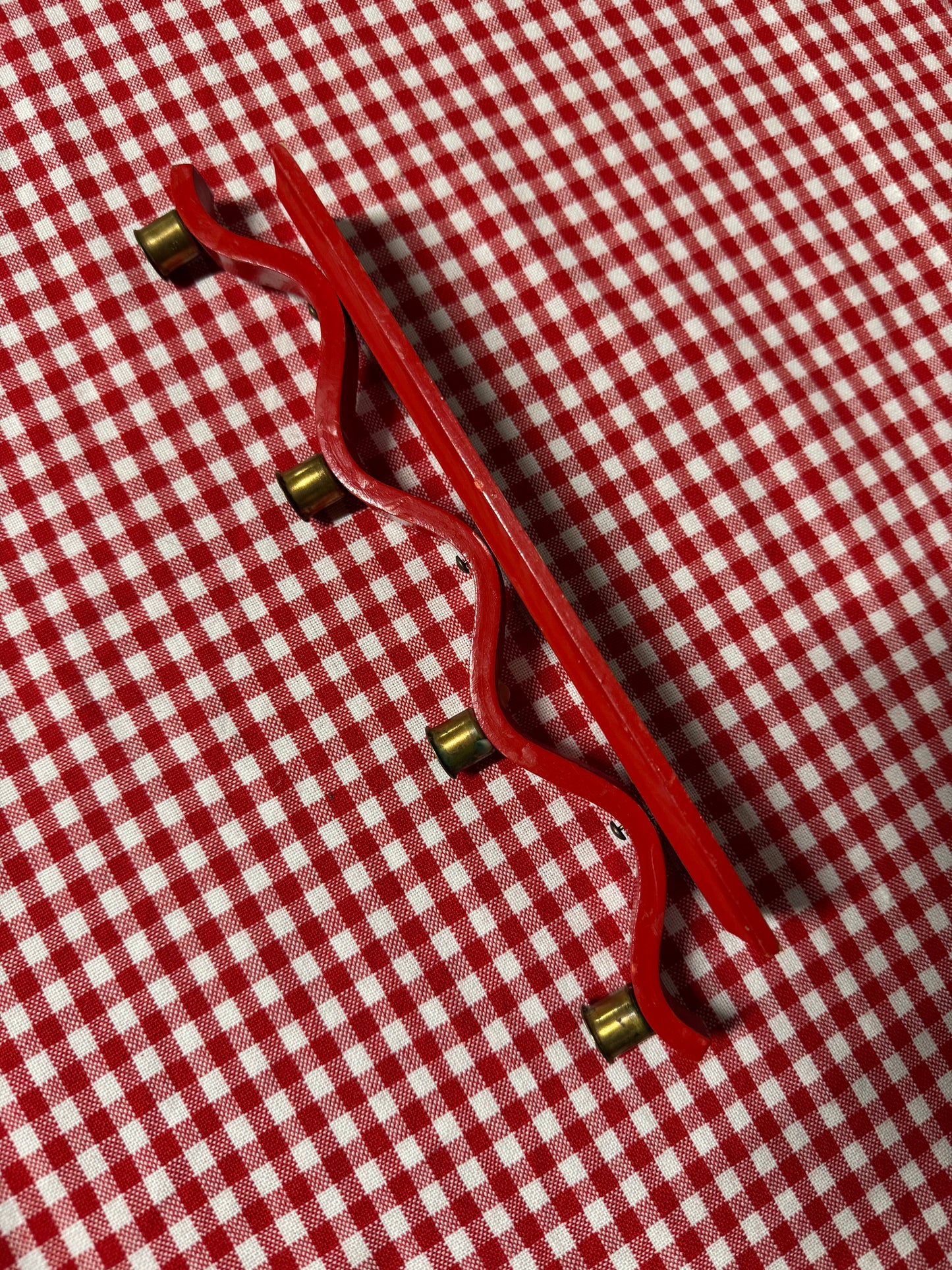 Art deco vågig träljusstake för julgransljus