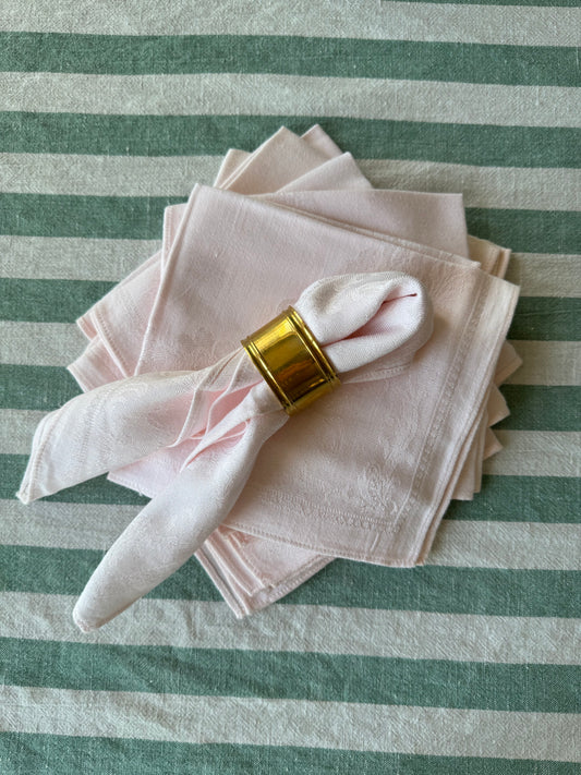 Puderrosa linneservetter, 8st