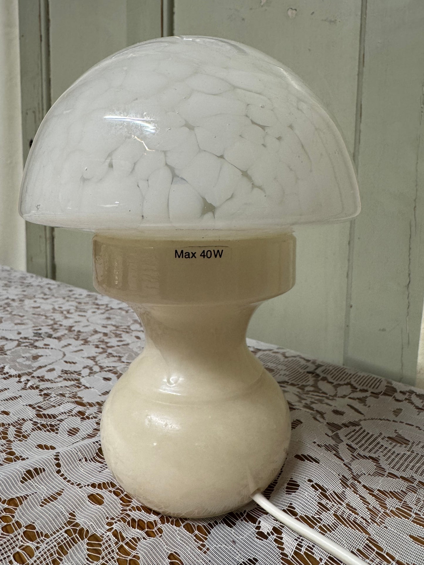 Bordslampa svamp med marmorfot, 1900-tal