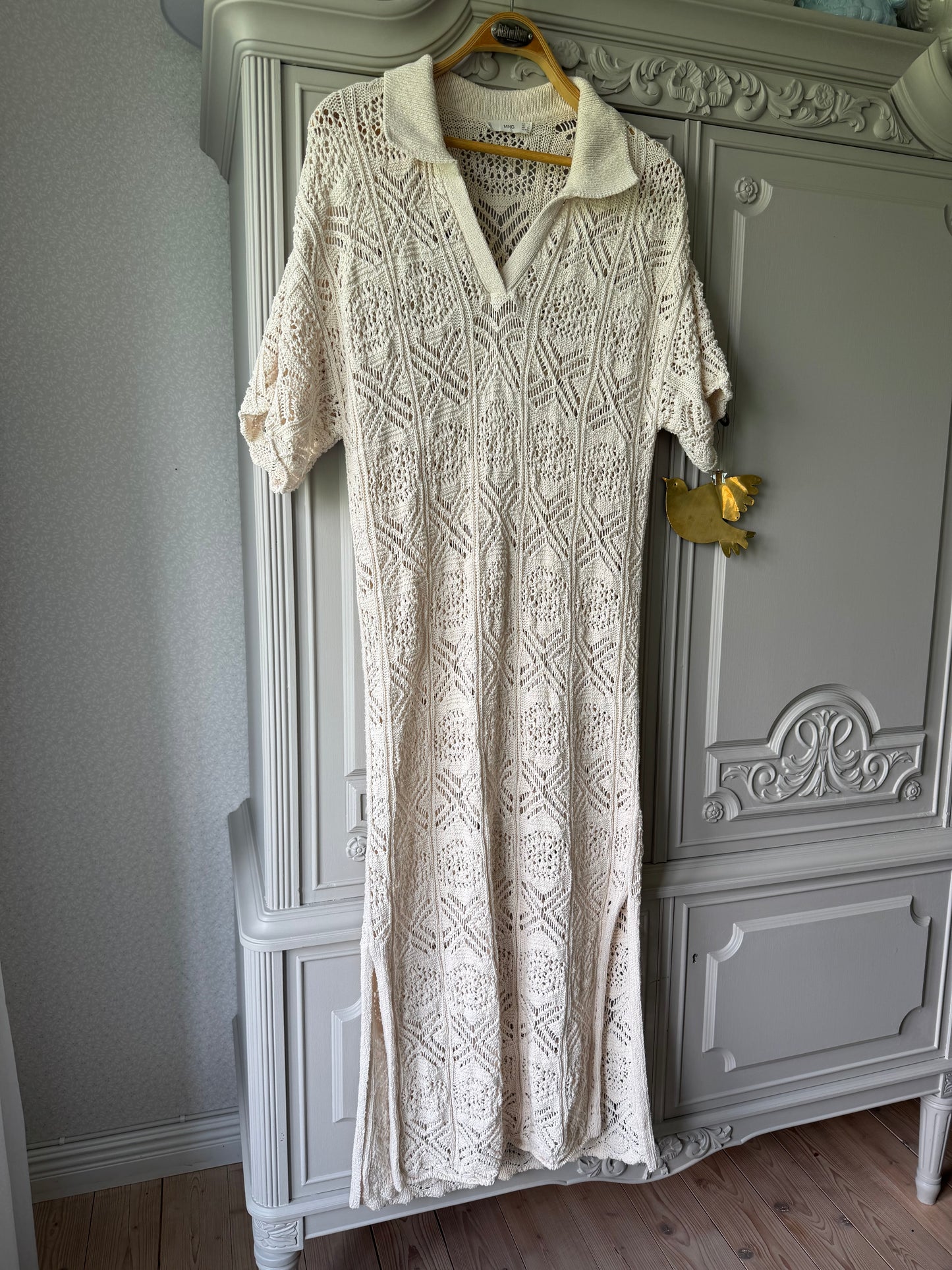 Virkad långklänning