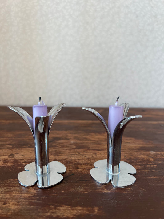 Paret ljusstakar fyrklöver för julgransljus