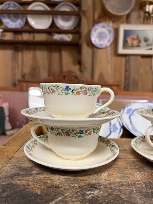 2 set Kaffe/tekopp med fat - BACKAFALL Gustavsberg