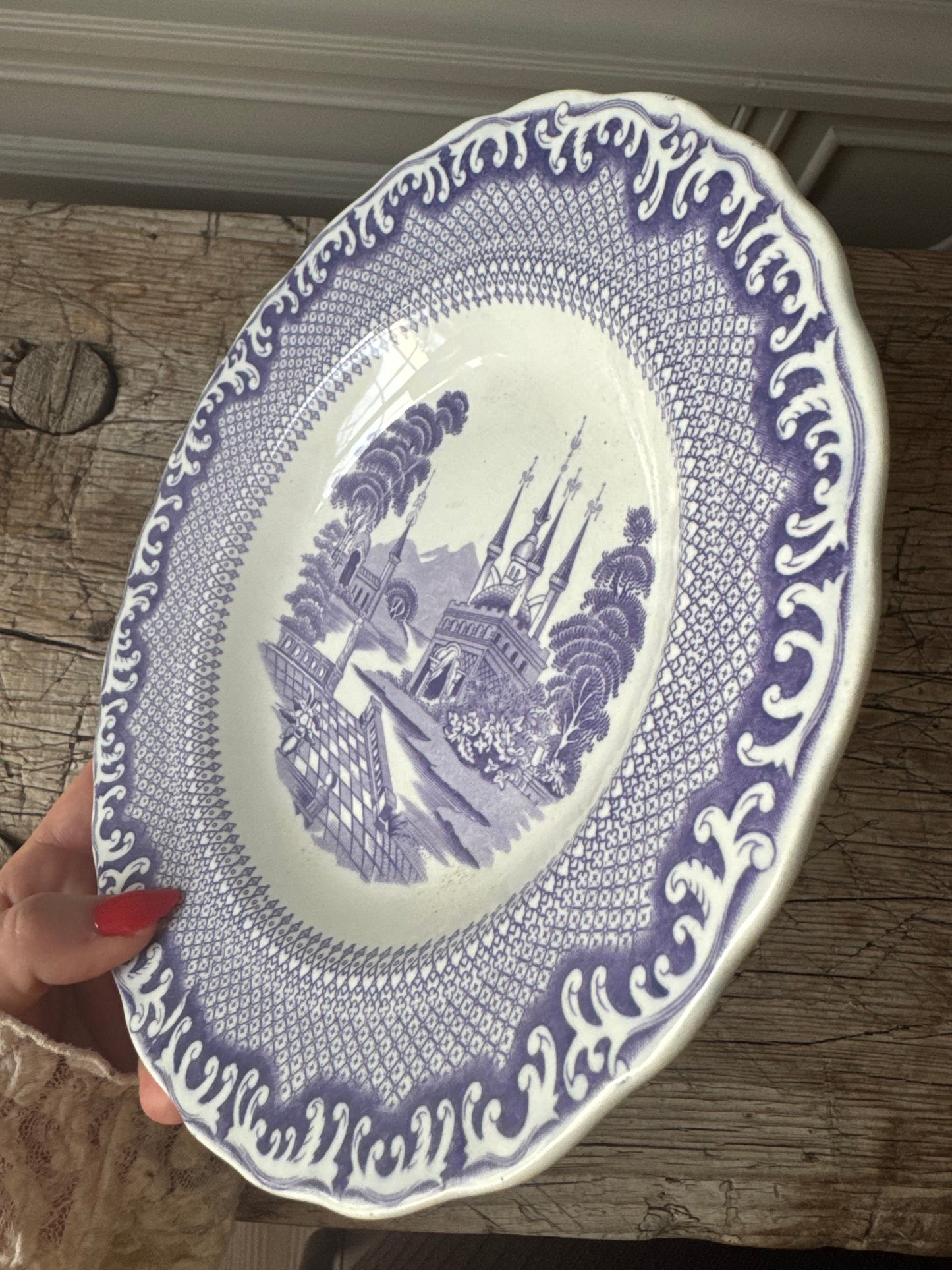 6st lila djupa tallrikar Rörstrand