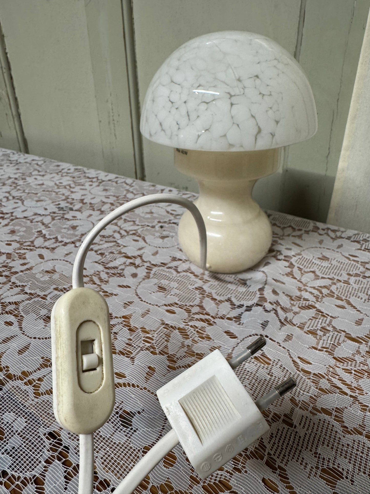 Bordslampa svamp med marmorfot, 1900-tal