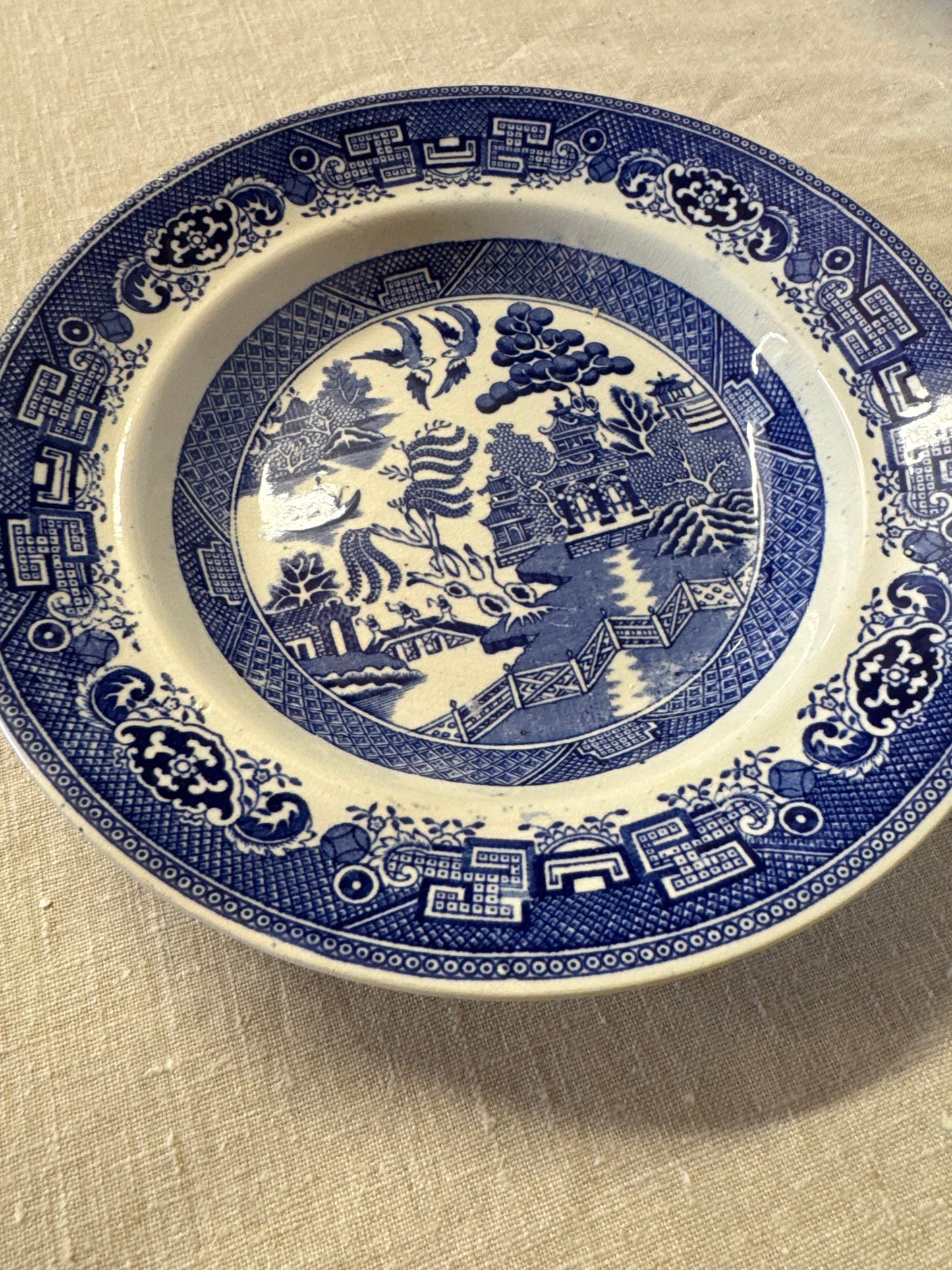 Blåvit djup tallrik Willow Old Gustafsberg