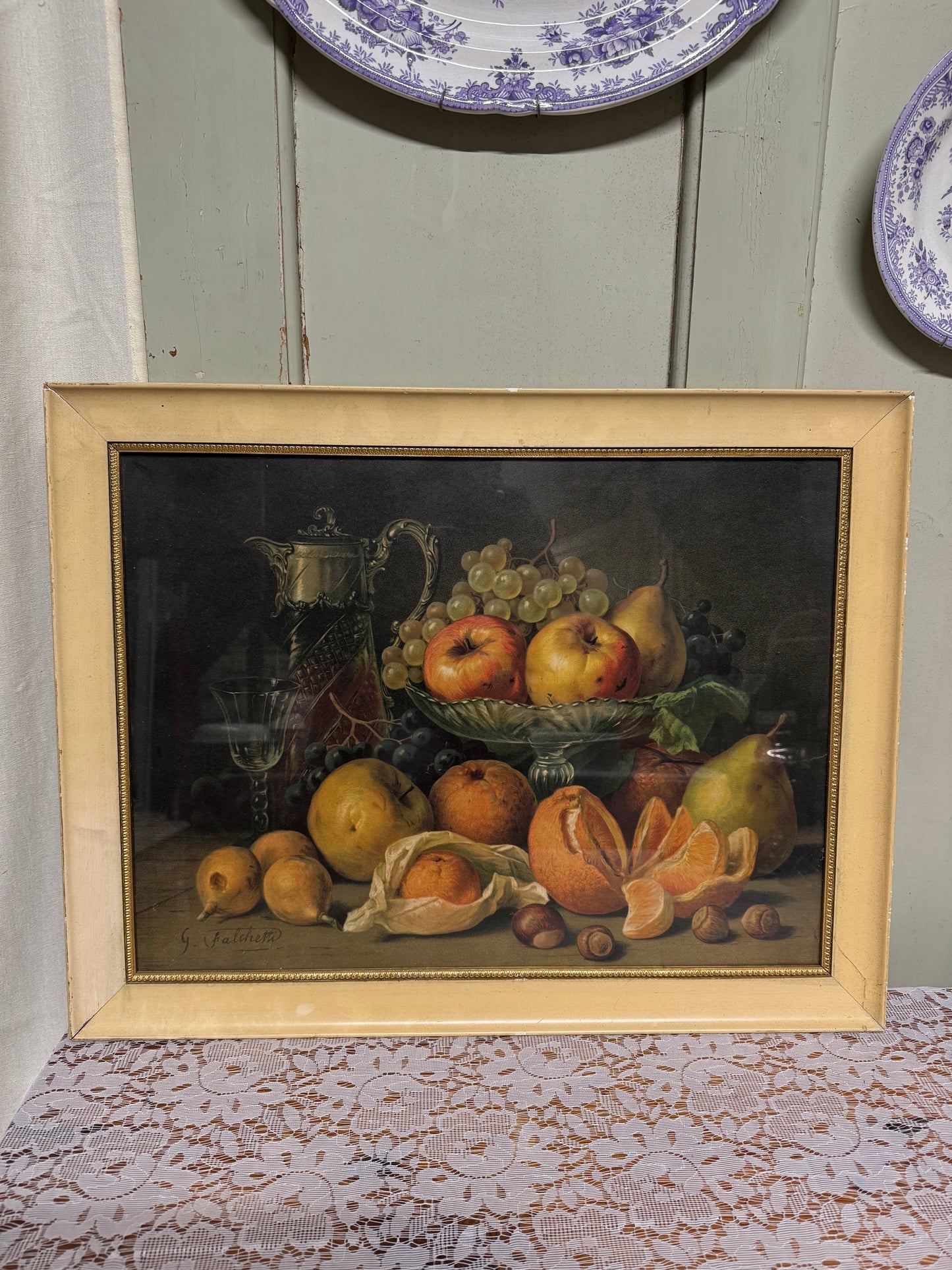 Tavla frukt med vacker ram