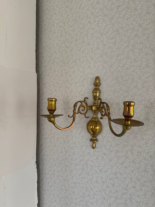 Väggljusstake mässing