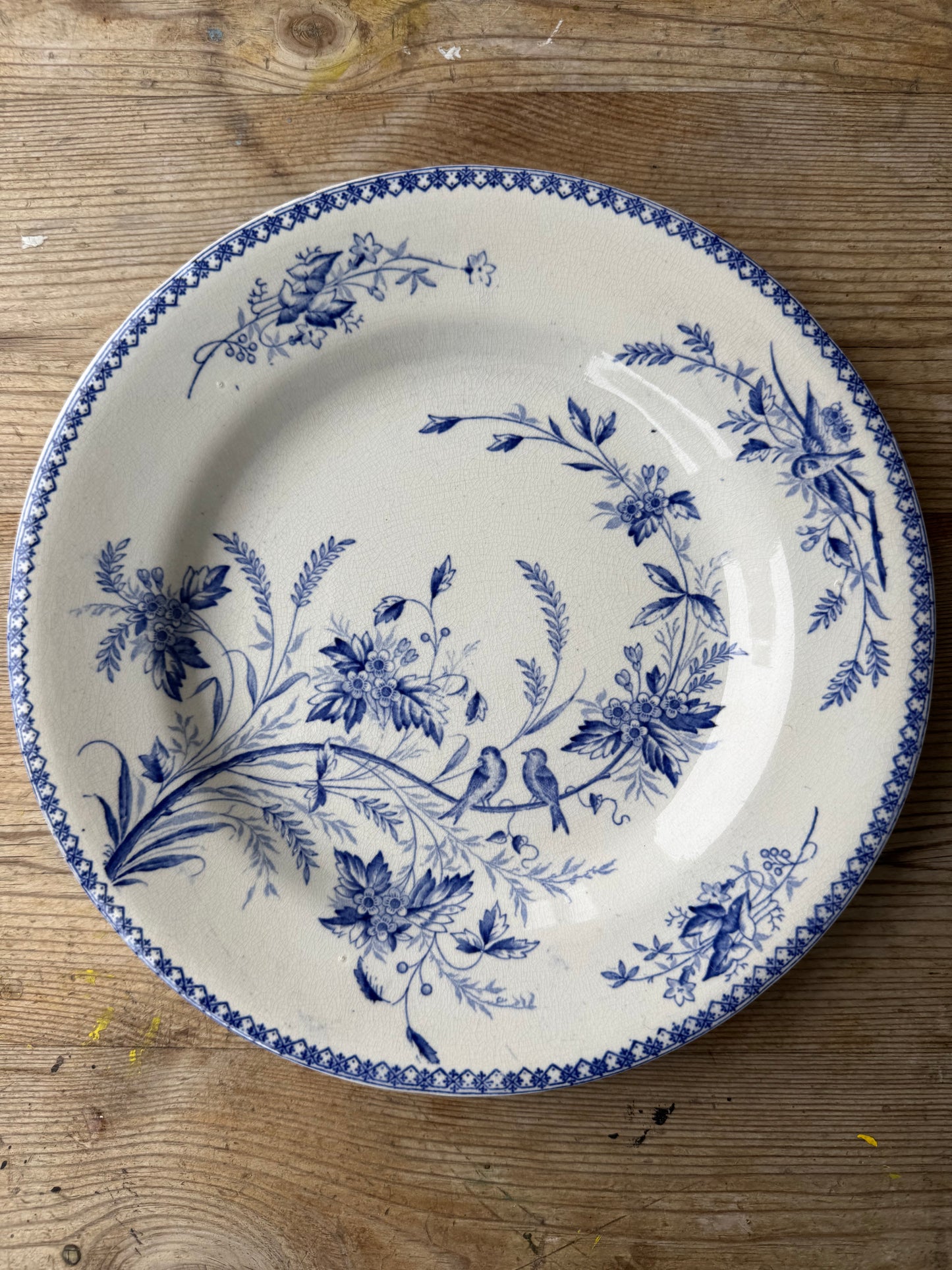 Blåvit mattallrik GÖTEBORG Gustafsberg