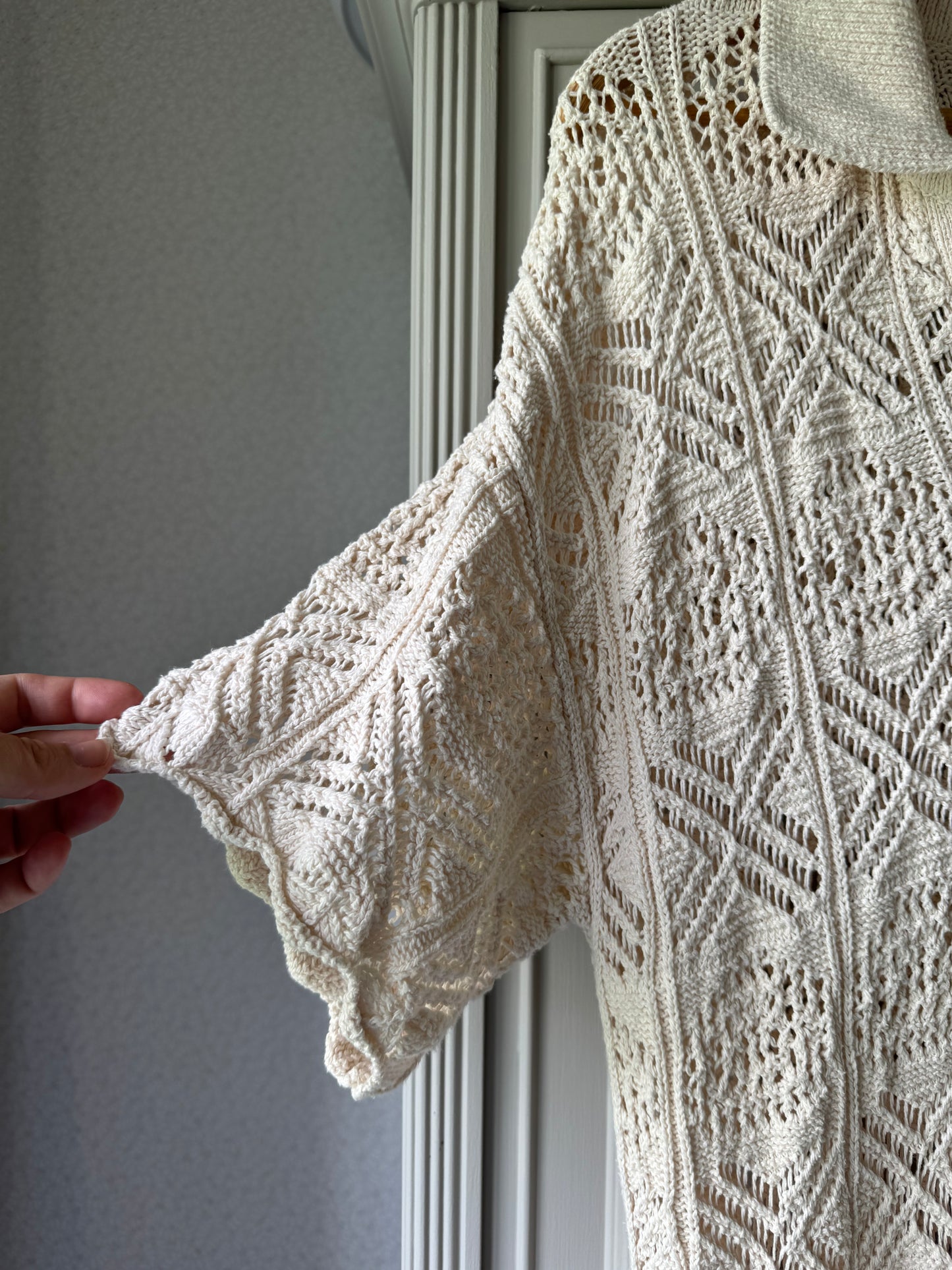 Virkad långklänning