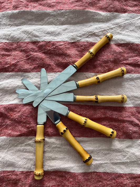 6 st bambuknivar till plock