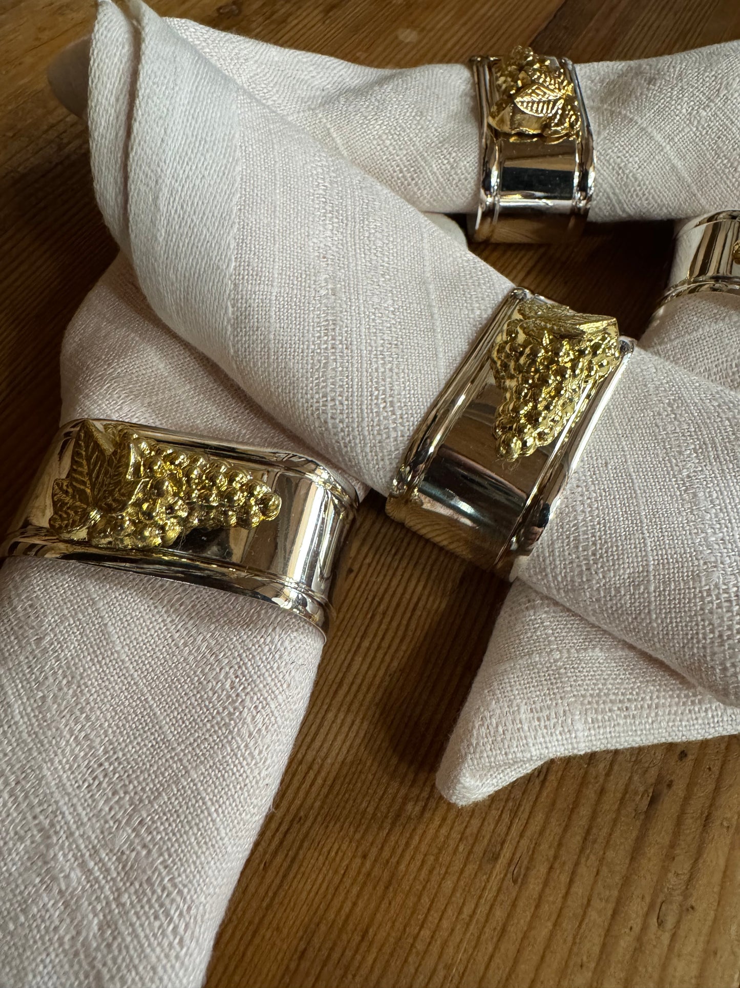 Servettringar med vindruvor, 4st