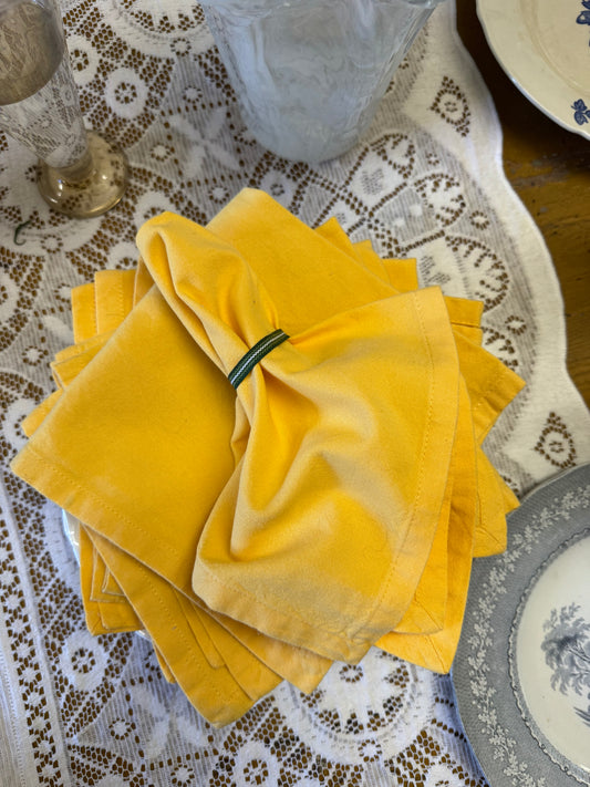 Gula tygservetter Nyblom o Kollén, 6st