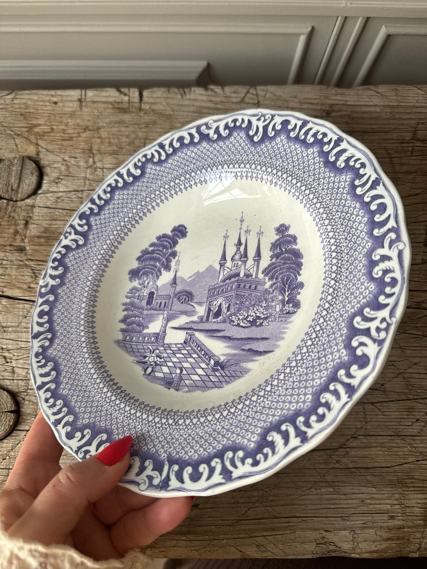 6st lila djupa tallrikar Rörstrand