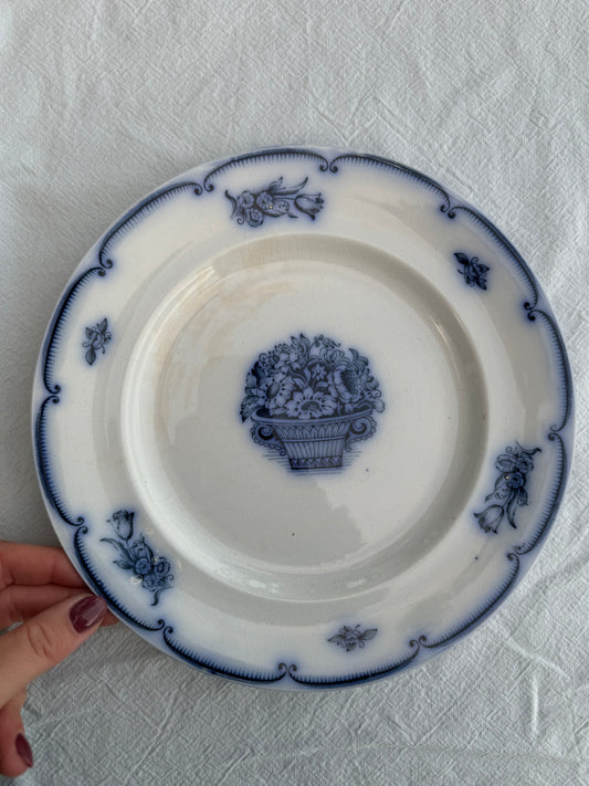 Blåvit tallrik GEFION Gustafsberg