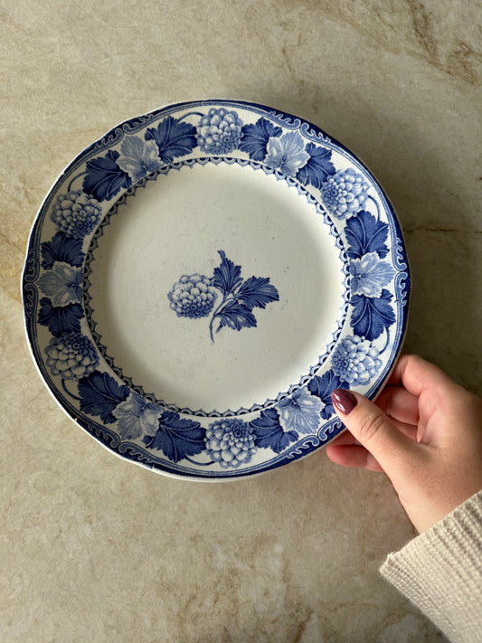 Blåvit mattallrik DAHLIA ORIGINAL