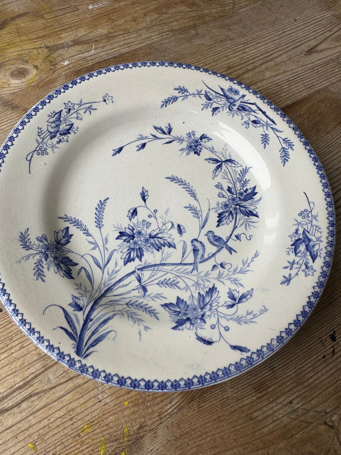 Blåvit mattallrik GÖTEBORG Gustafsberg