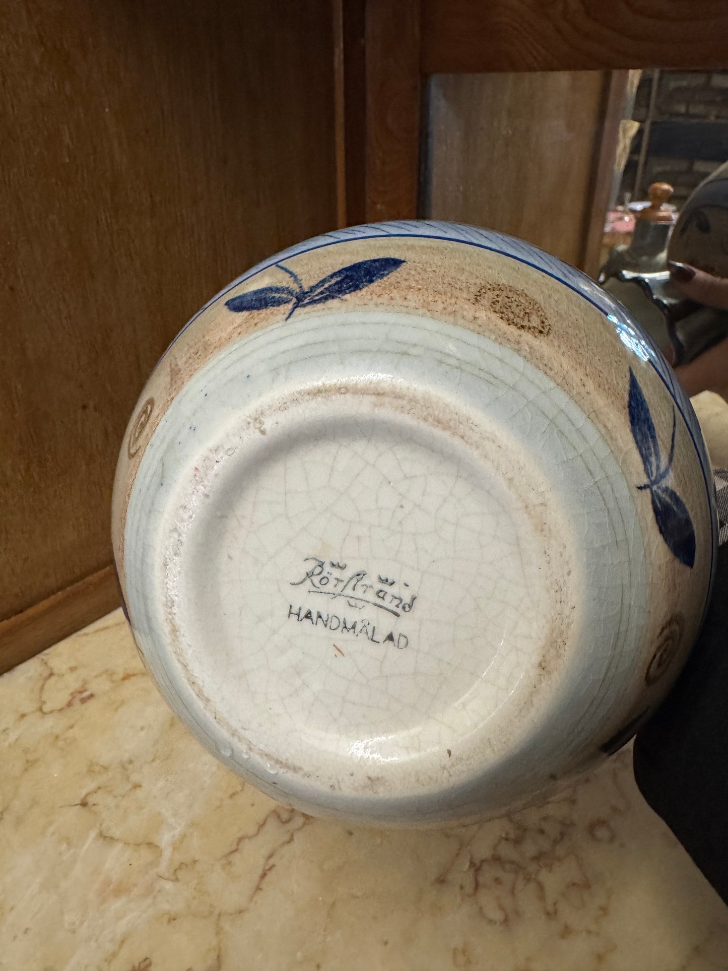 Handmålad vas Rörstrand