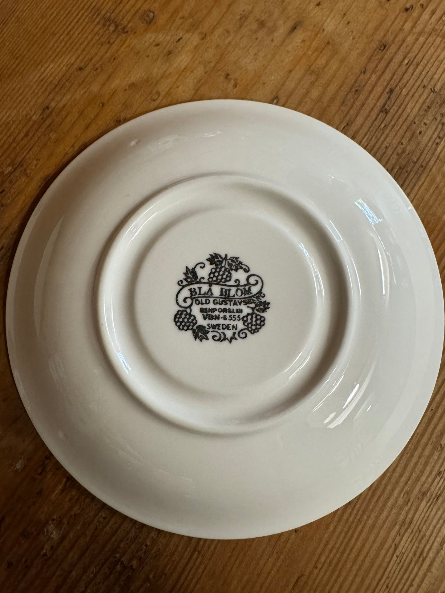 1st Blå Blom old Gustafsberg kaffekopp med fat