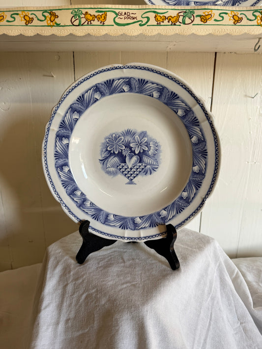 Blåvit mattallrik ASTRID Gefle