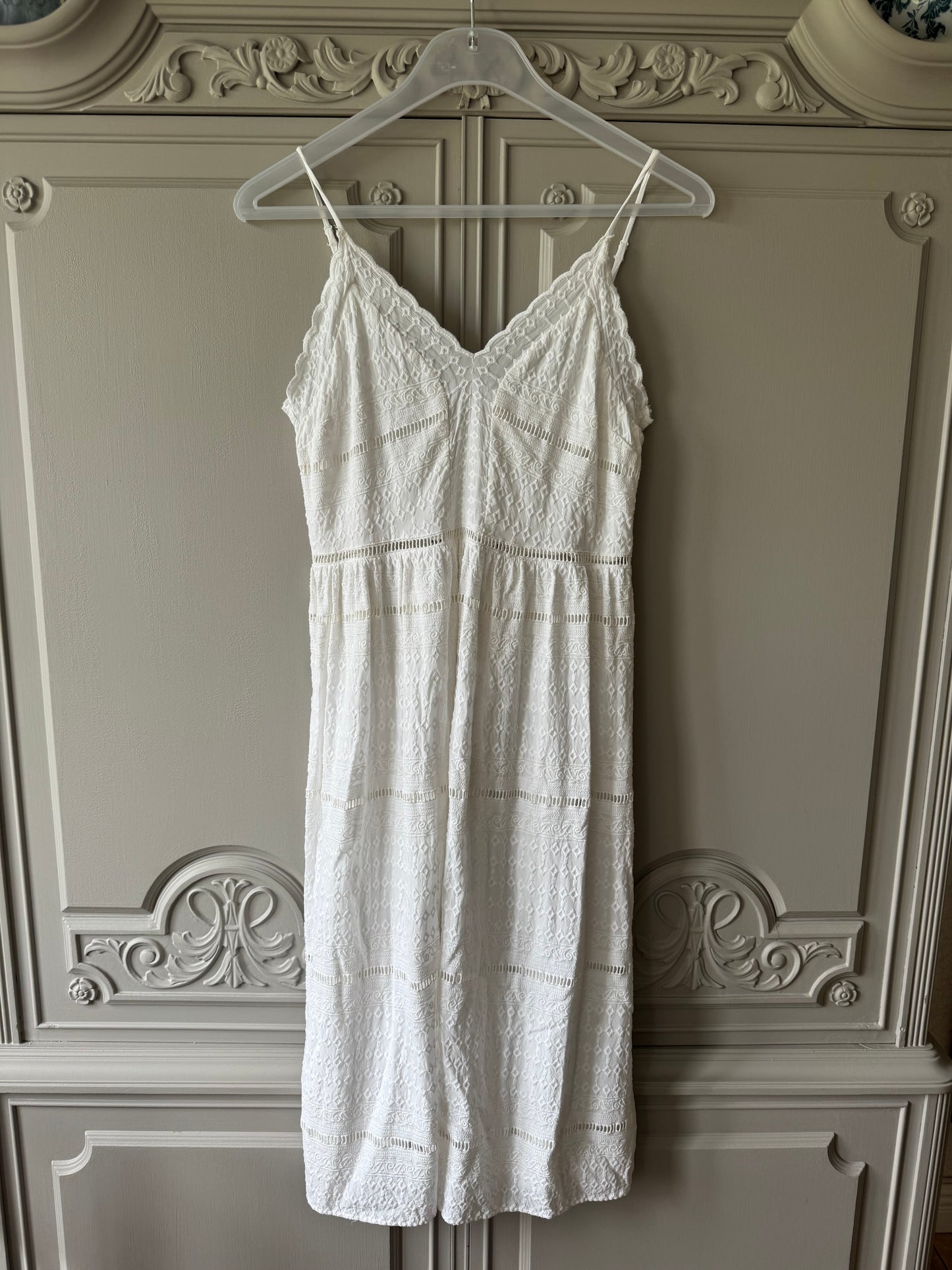Vit sommarklänning broderie anglaise