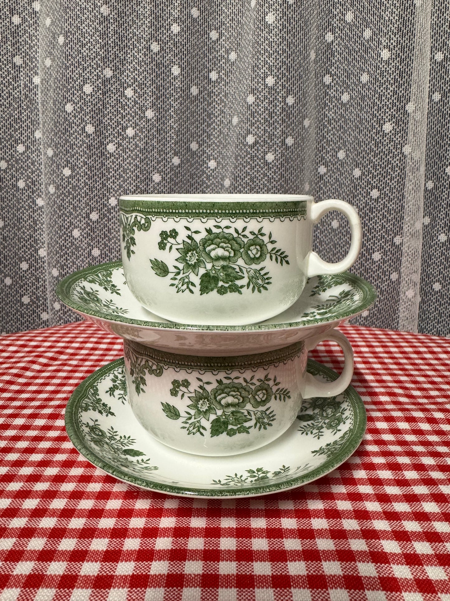 Två tekoppar med fat - FASAN Old Gustavsberg