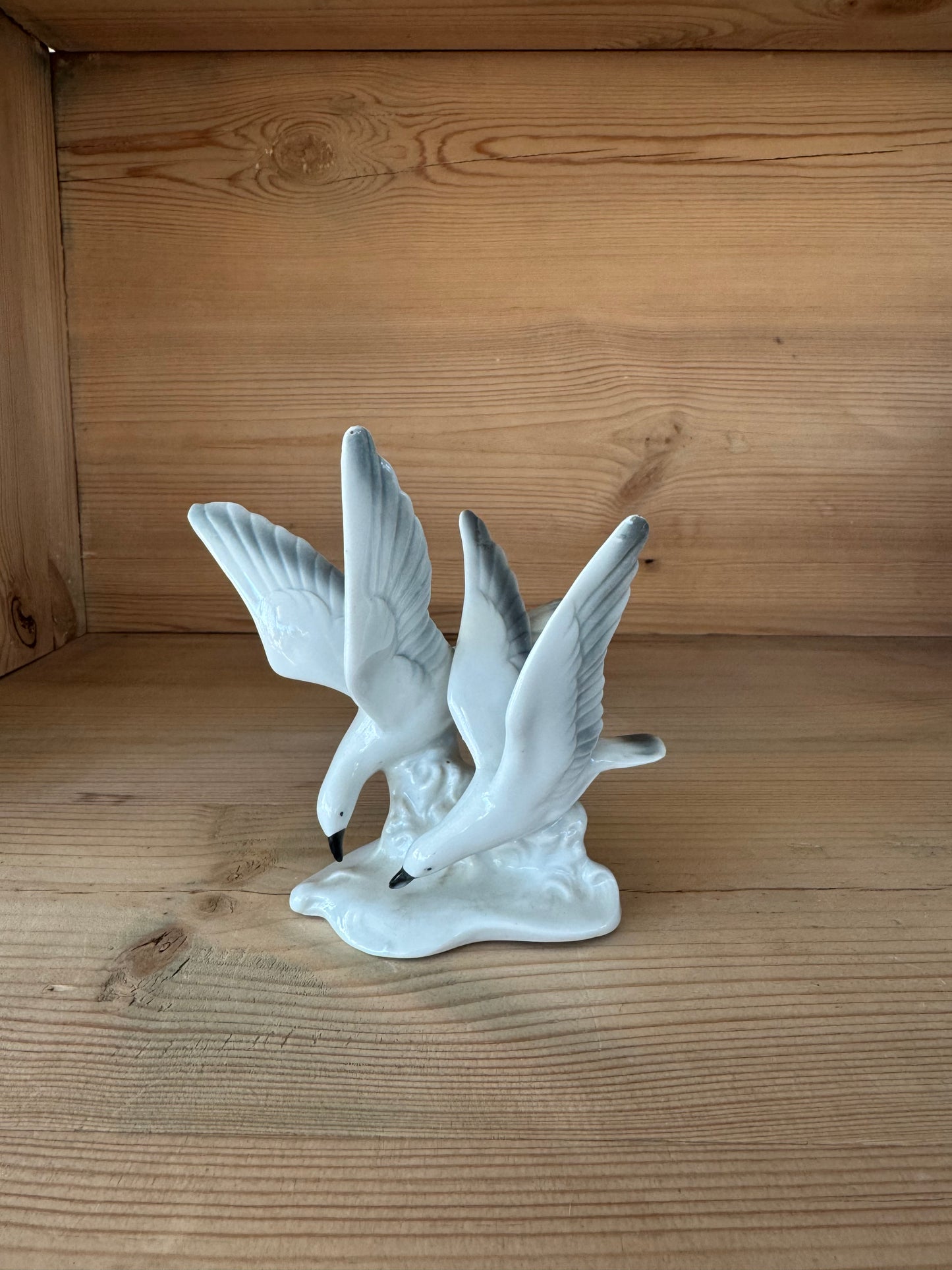 Dekorativ porslinsfigur – gäss, vintage 60-tal