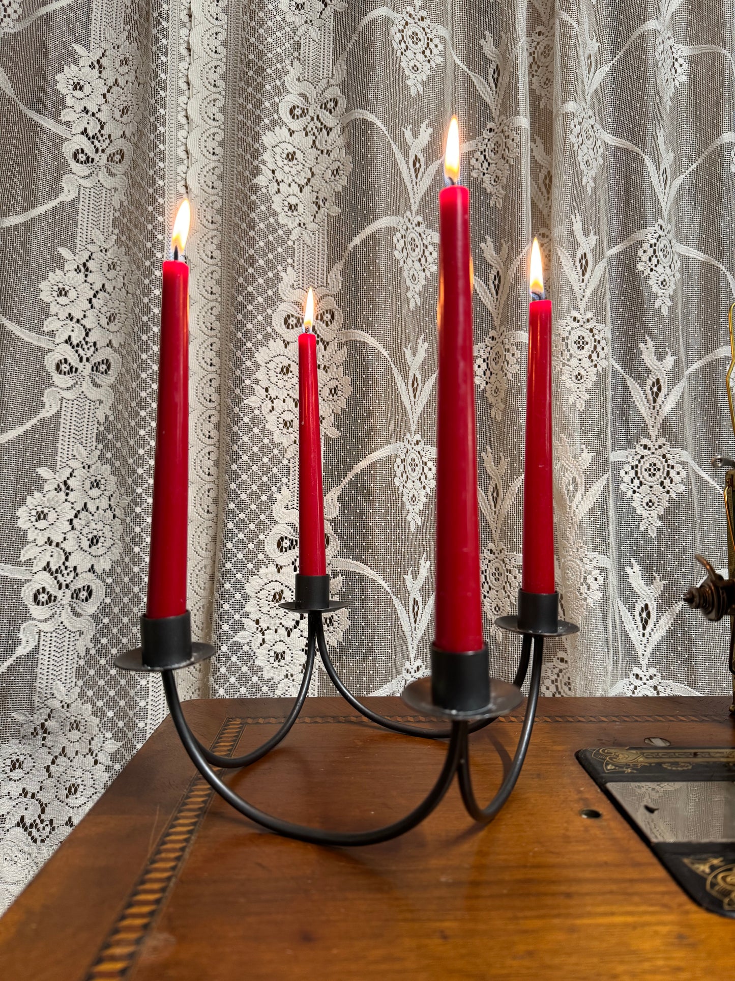 Adventsljusstake i smide