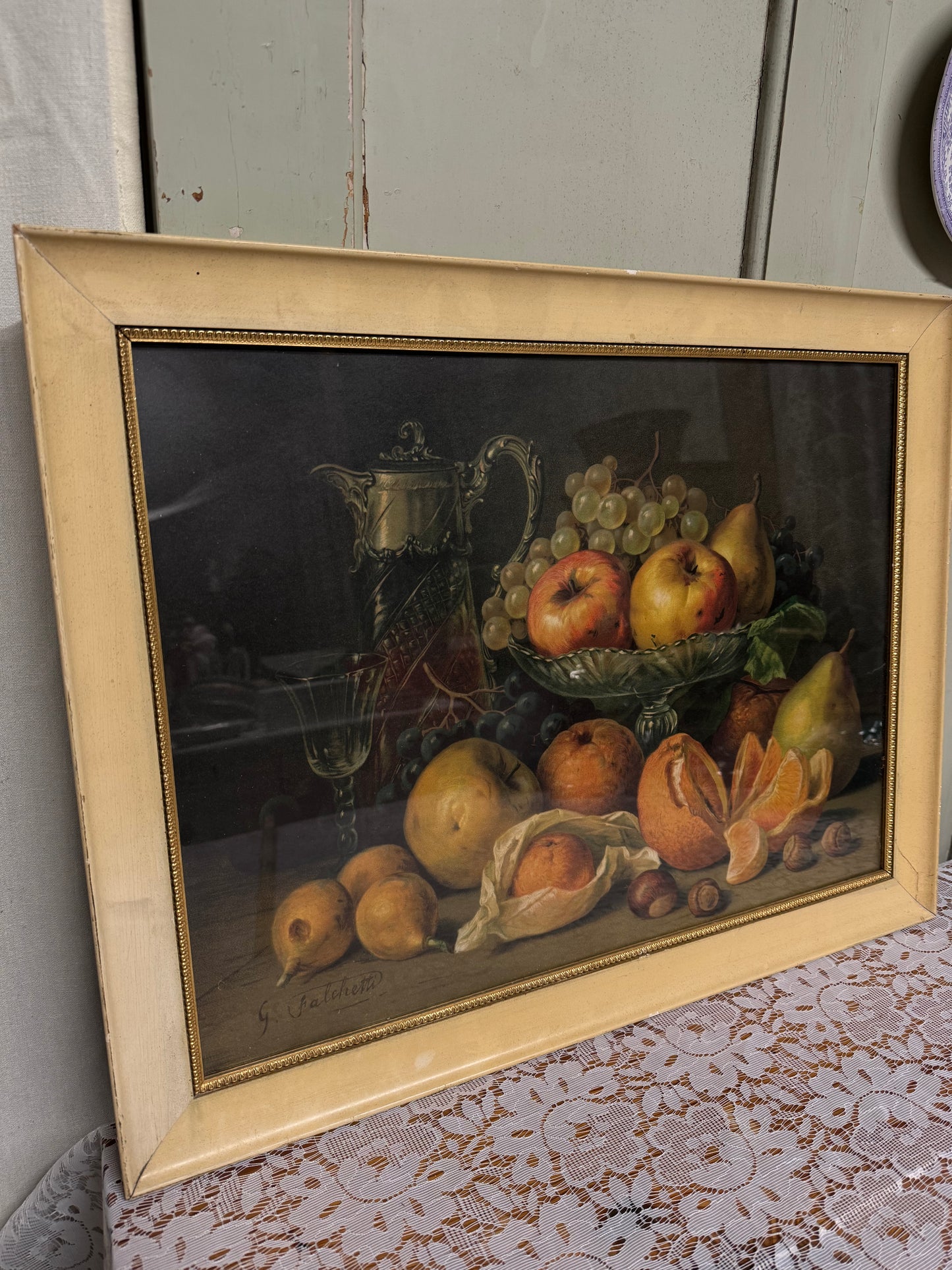 Tavla frukt med vacker ram