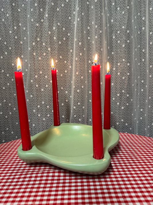 Adventsljusstake i grönt Uppsala Ekeby