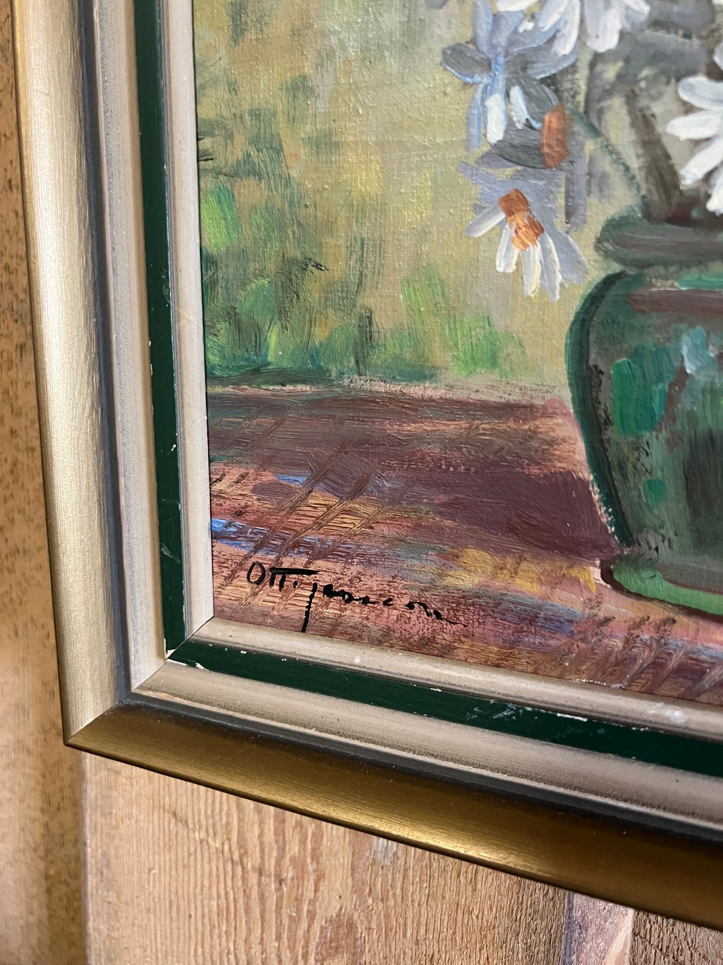 Vacker oljemålning - prästkrage