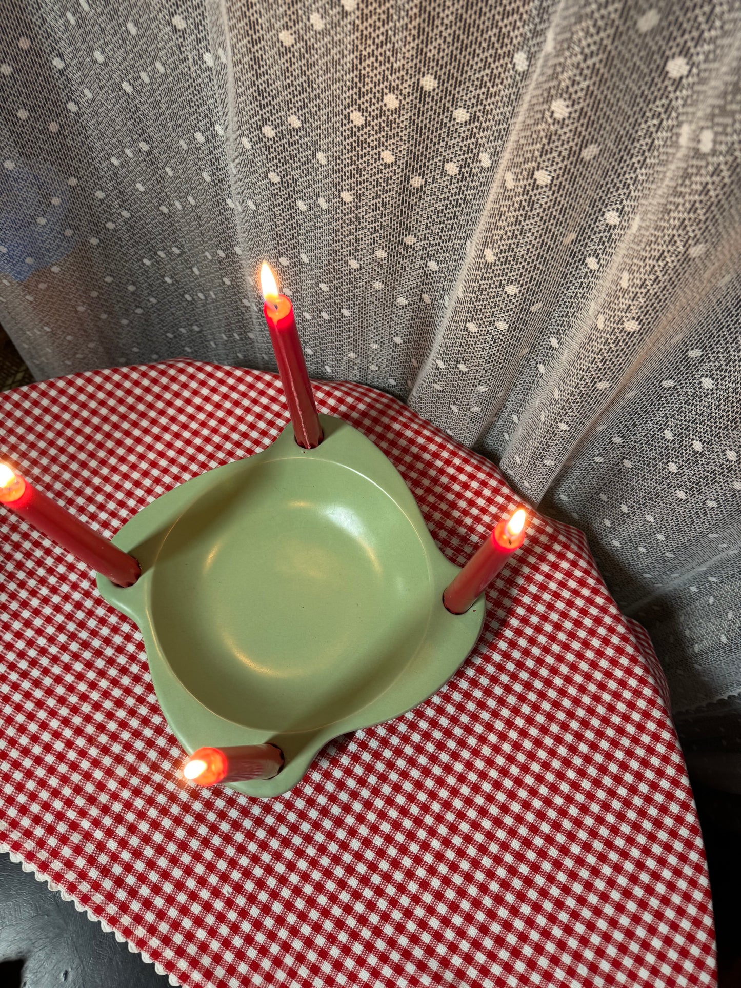 Adventsljusstake i grönt Uppsala Ekeby