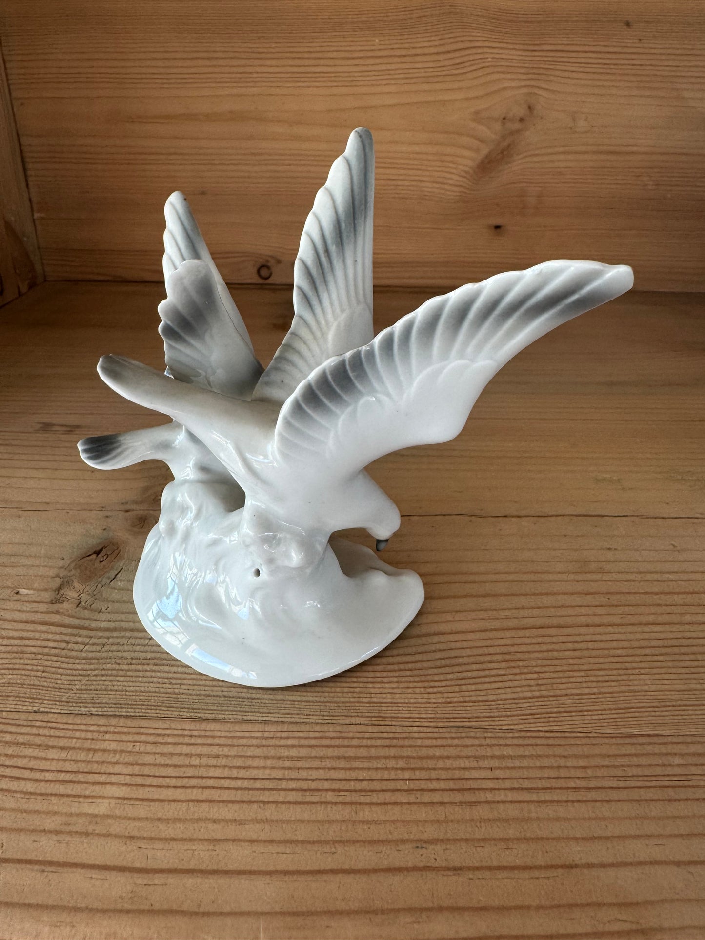 Dekorativ porslinsfigur – gäss, vintage 60-tal