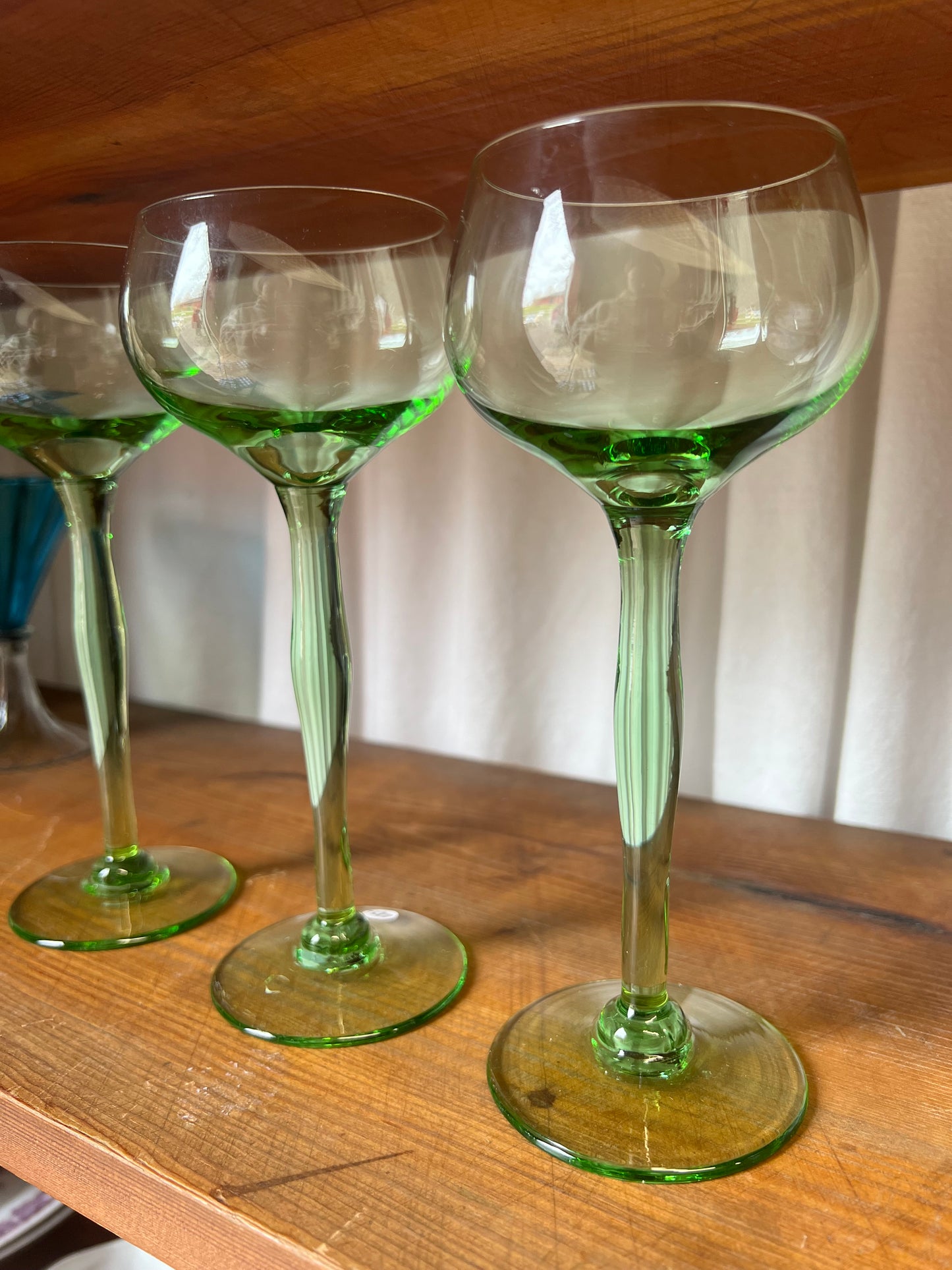3st gröna höga glas